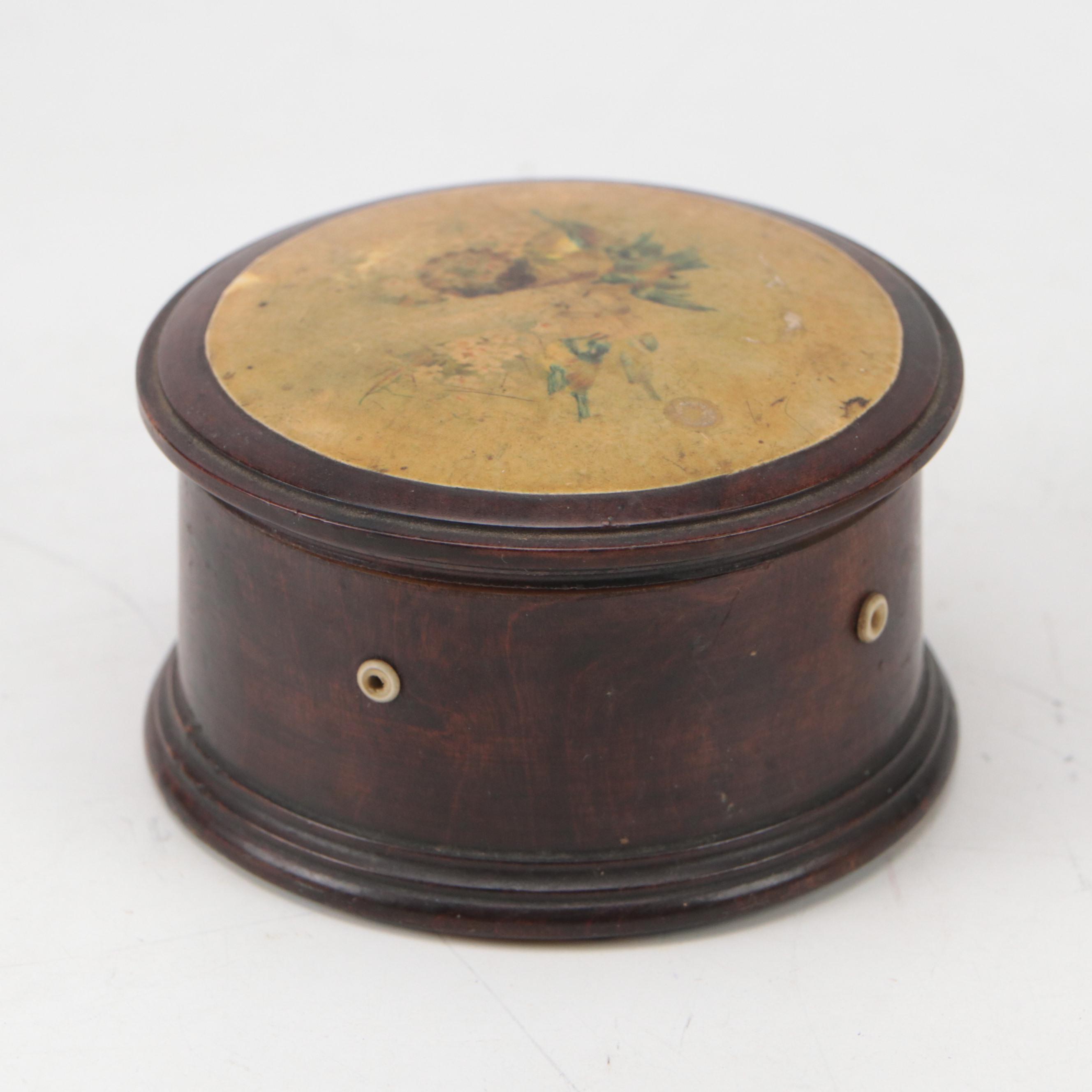 J. & P. Coats Cotton Spool Box with Other Victorian Style Dresser Boxes