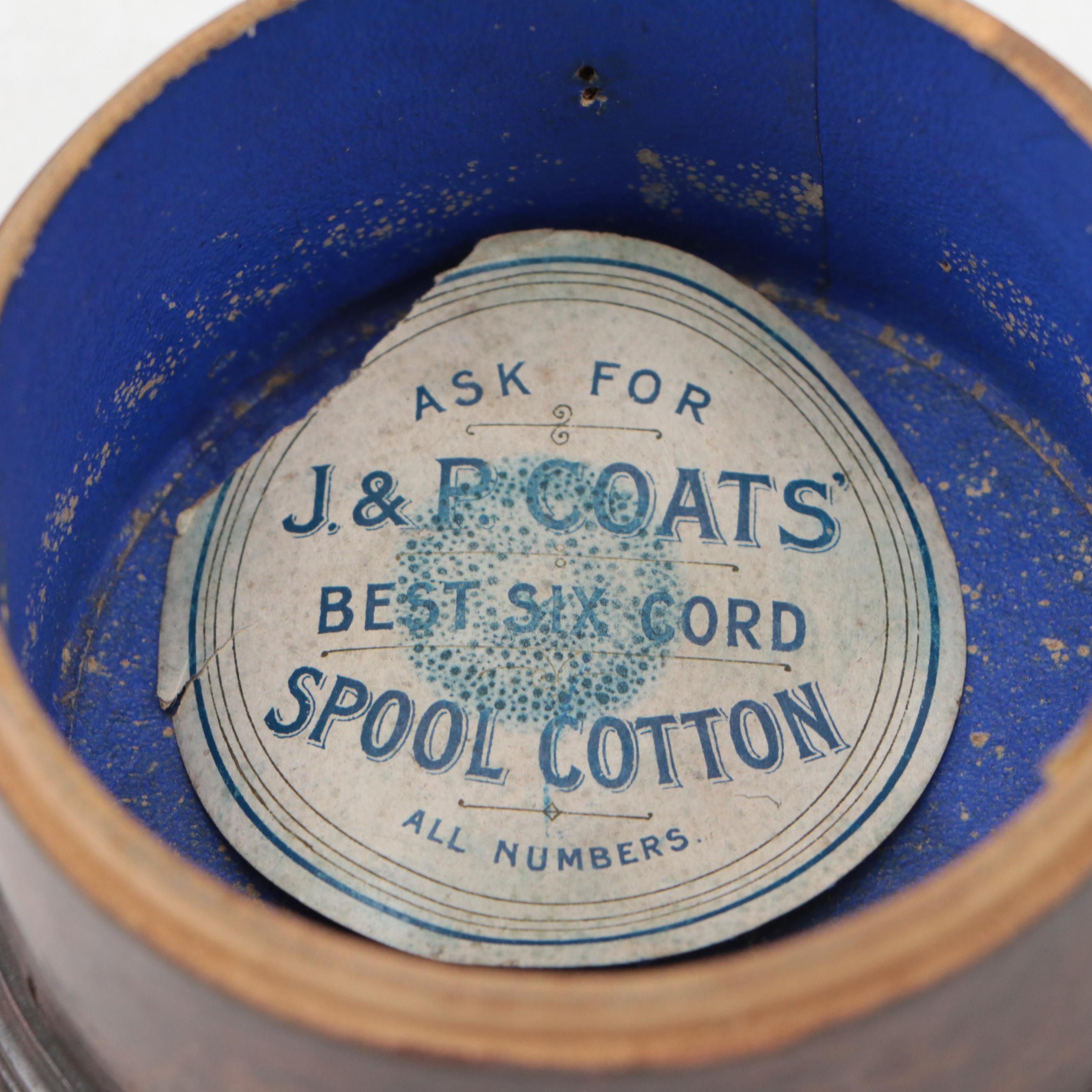 J. & P. Coats Cotton Spool Box with Other Victorian Style Dresser Boxes