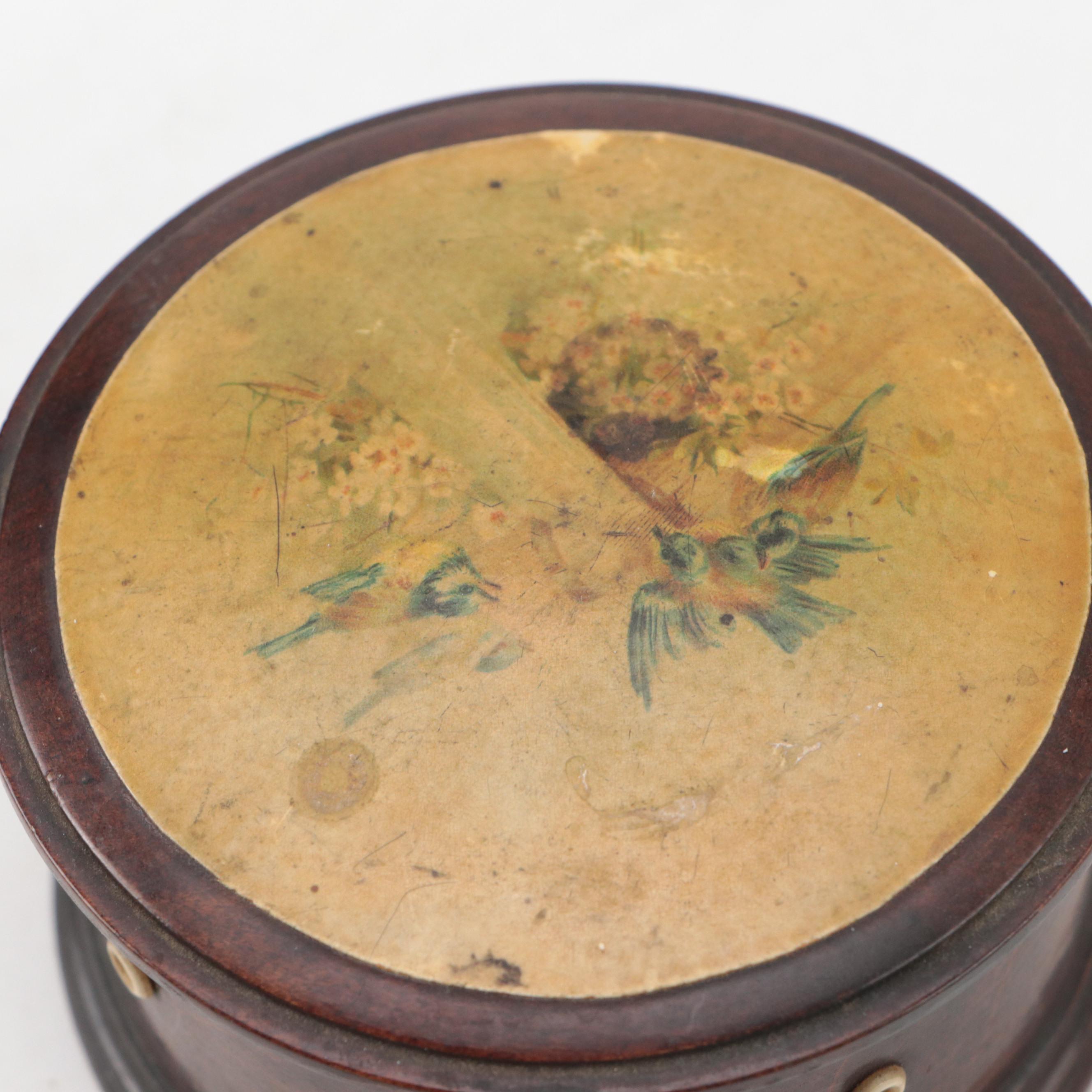 J. & P. Coats Cotton Spool Box with Other Victorian Style Dresser Boxes