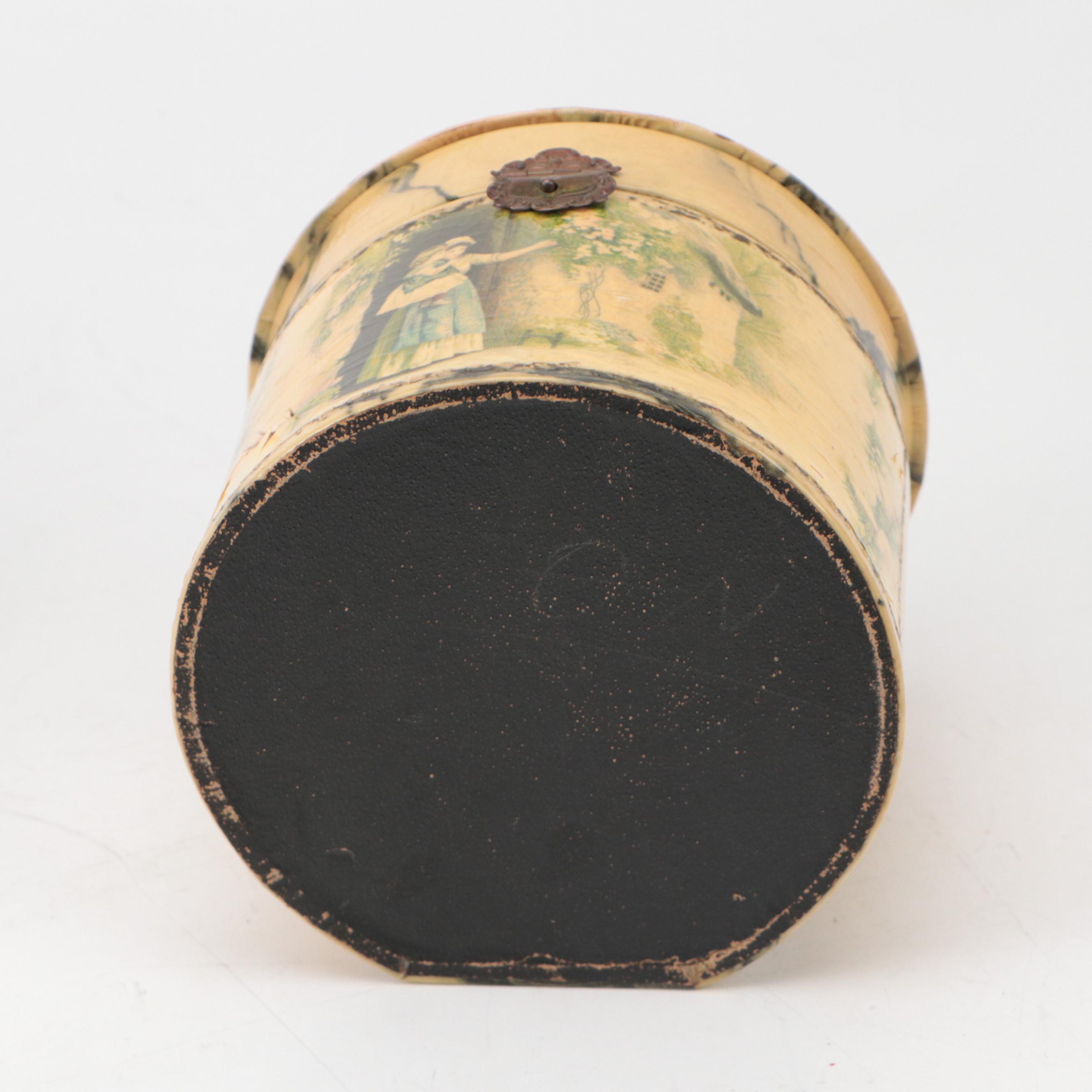 J. & P. Coats Cotton Spool Box with Other Victorian Style Dresser Boxes