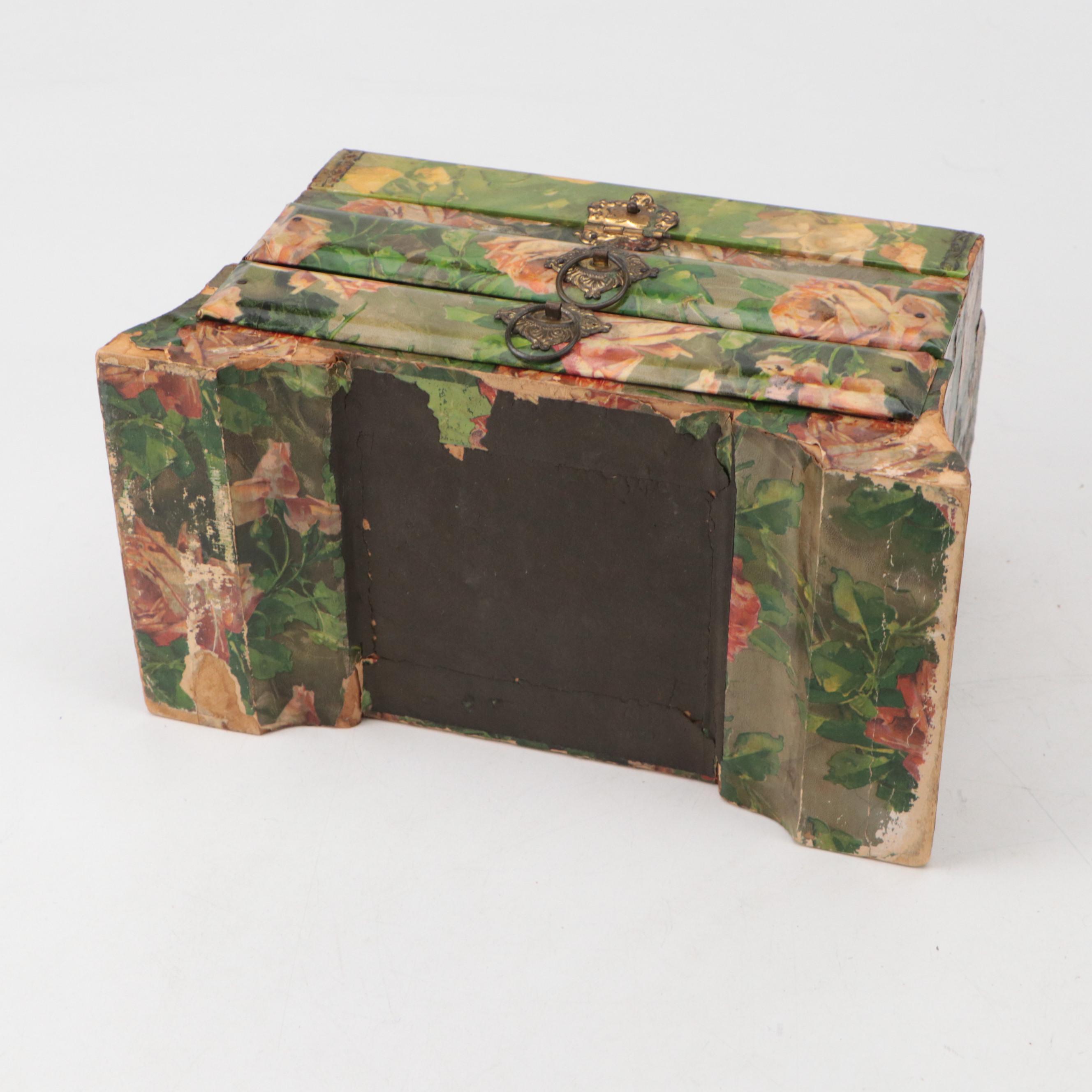 J. & P. Coats Cotton Spool Box with Other Victorian Style Dresser Boxes