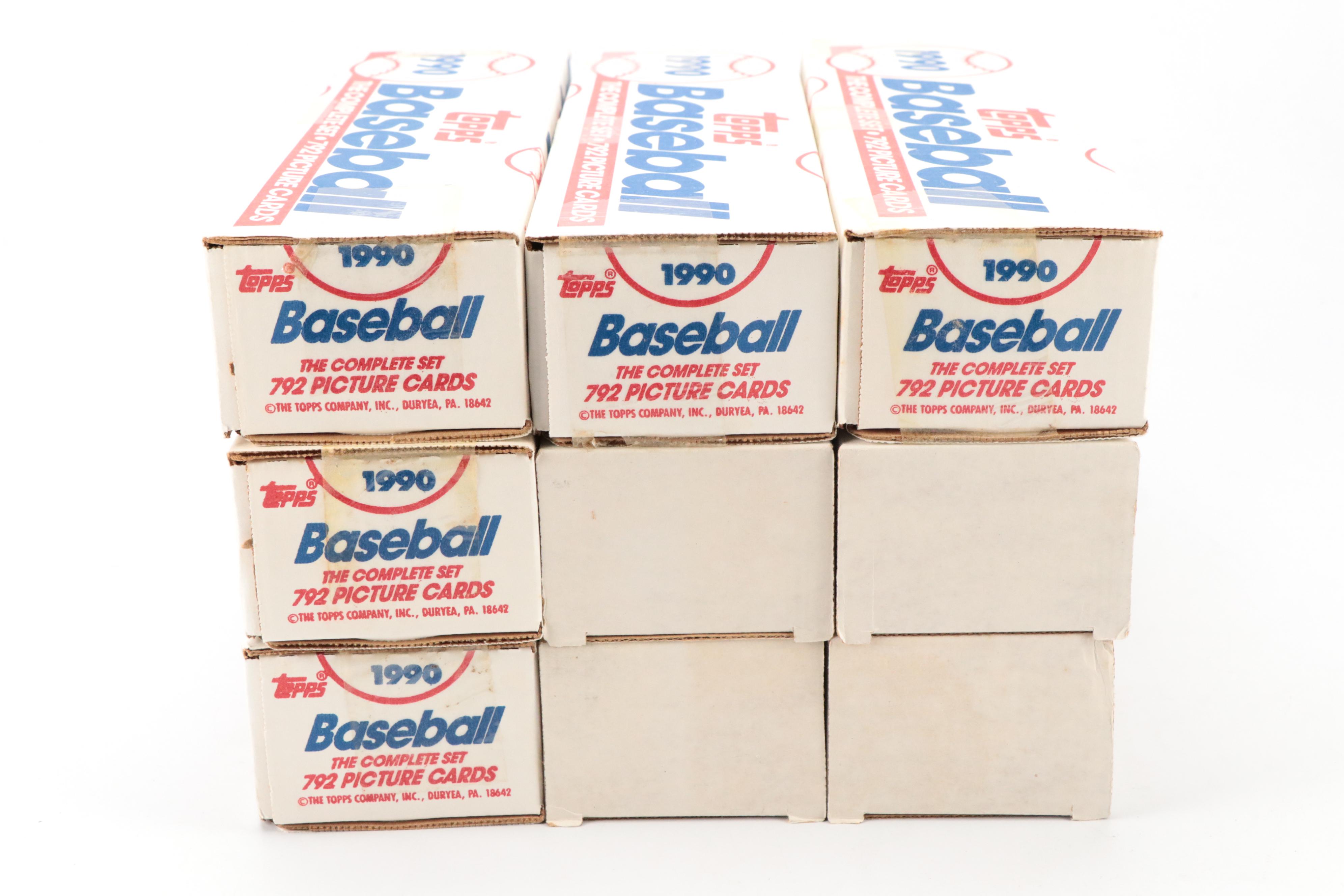 1990 Topps and Score Sealed Baseball Card Sets Featuring Nolan Ryan and More