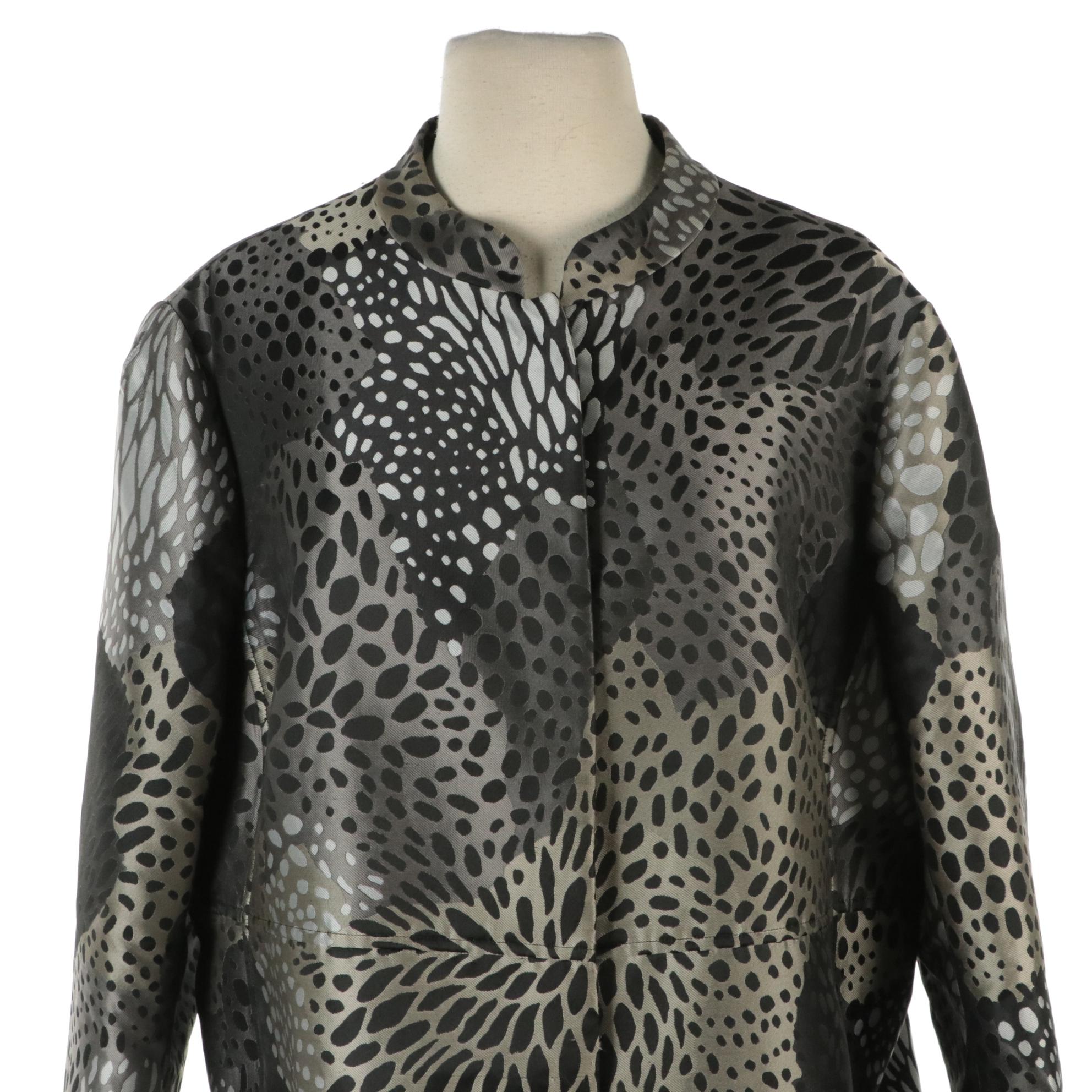 Anne Klein Jacquard Coat and Gail McInnis Custom Sequin Dress