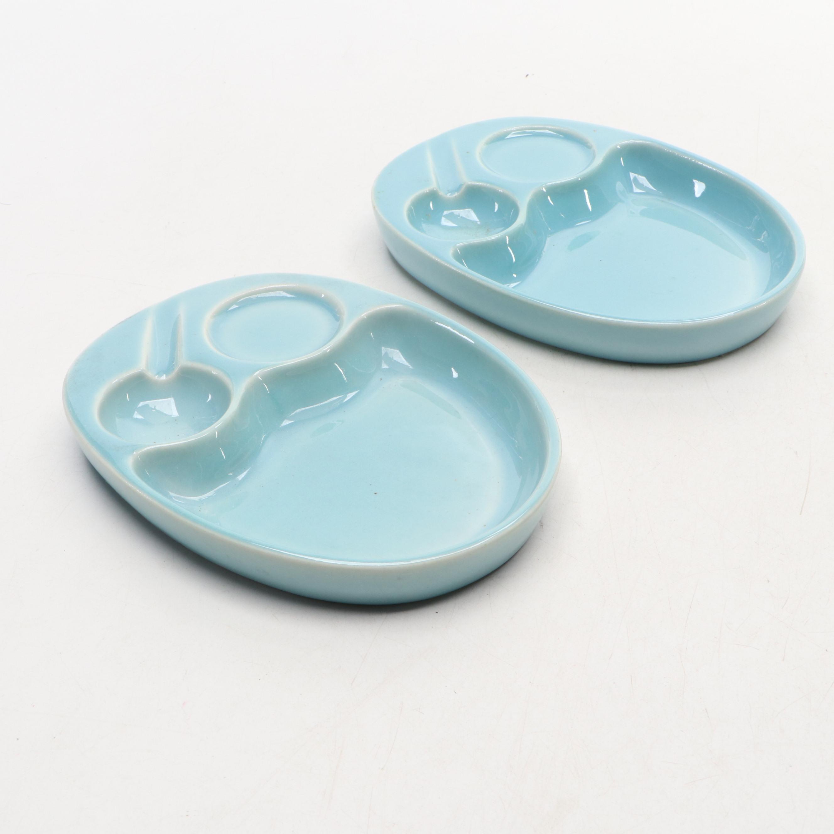 Rookwood Pottery Blue de Roi Jewel Porcelain Buffetier Sets, 1951