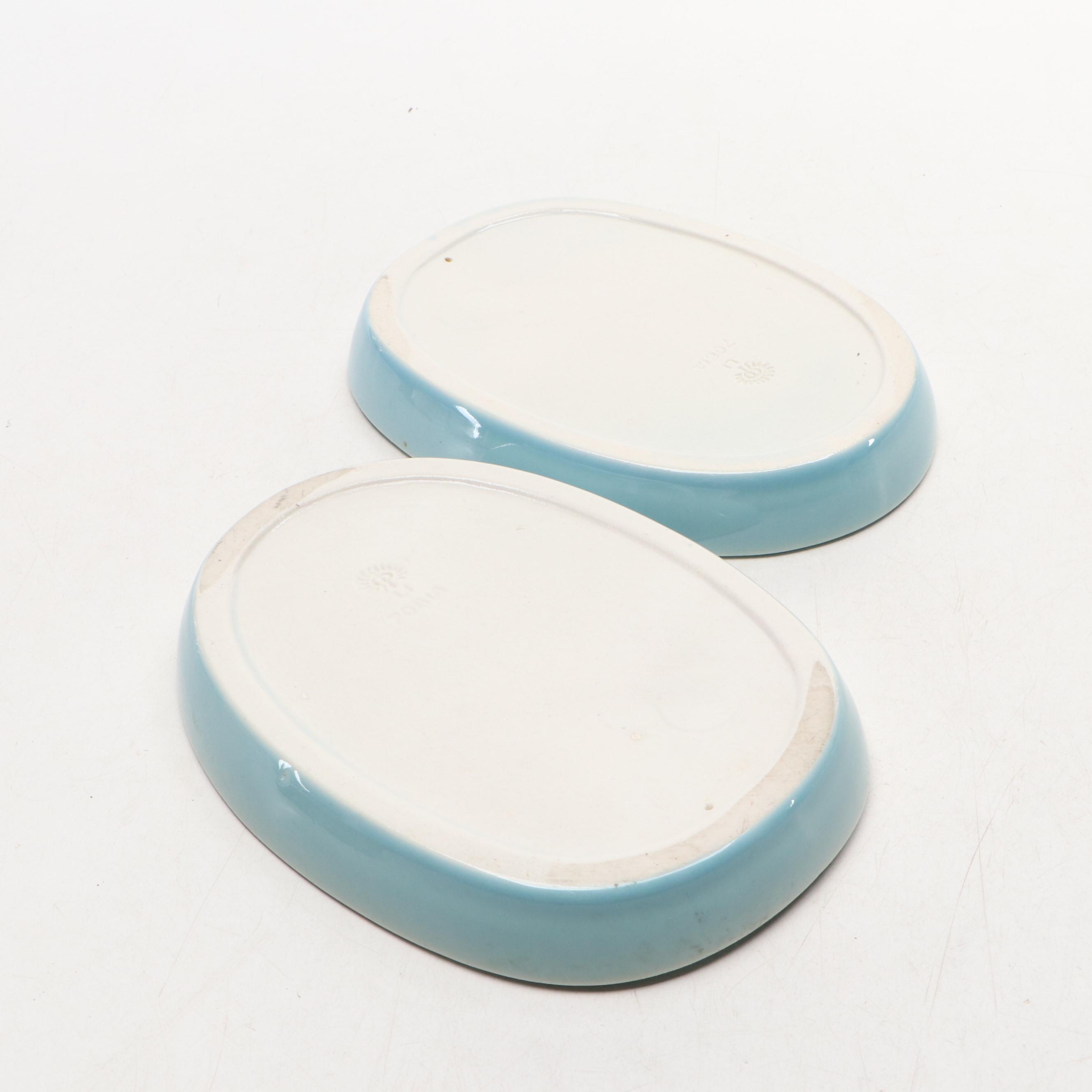 Rookwood Pottery Blue de Roi Jewel Porcelain Buffetier Sets, 1951