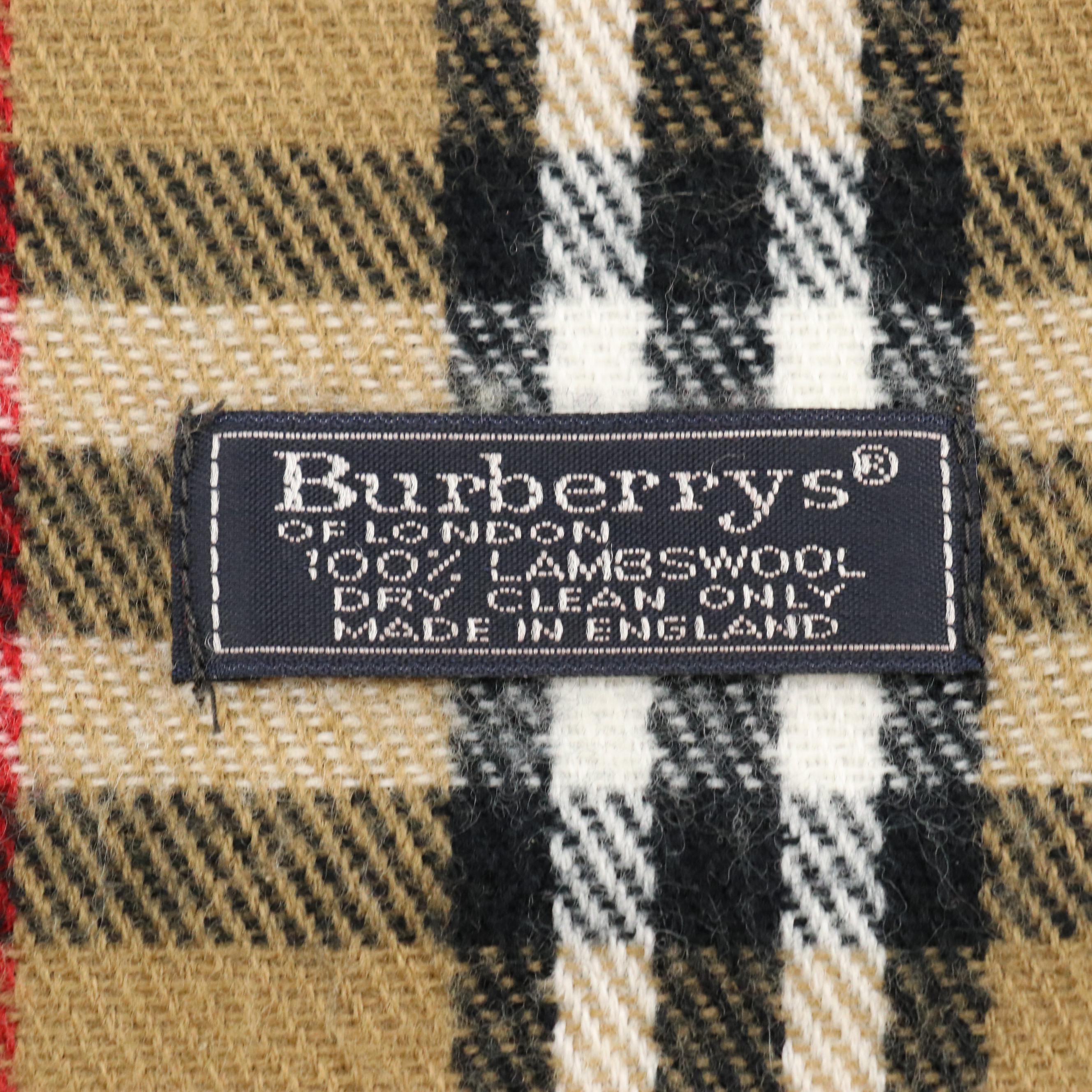 Burberrys of London Fringed Scarf in Housecheck Lambswool