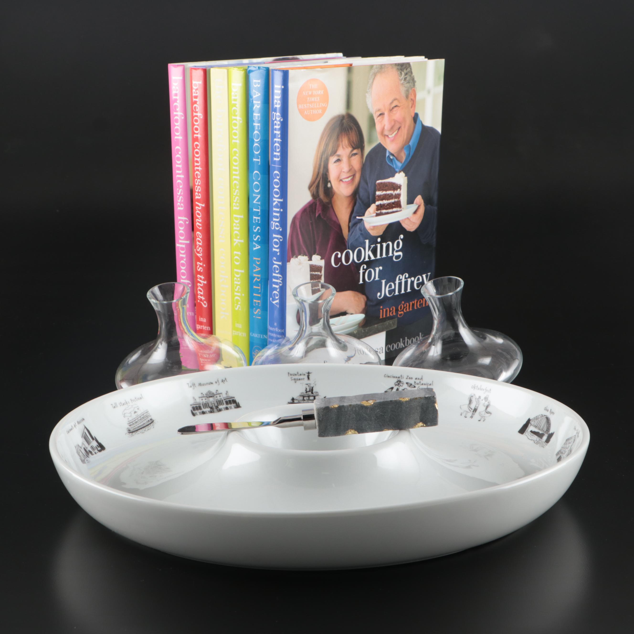 "Barefoot Contessa" Books with Chip and Dip, Cruets and More