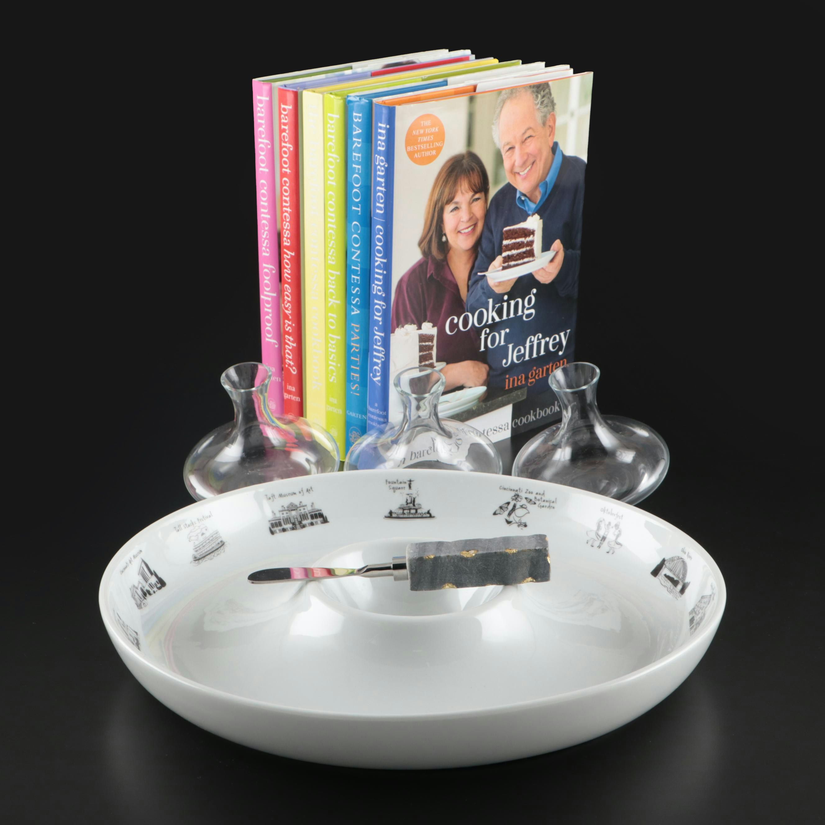 "Barefoot Contessa" Books with Chip and Dip, Cruets and More