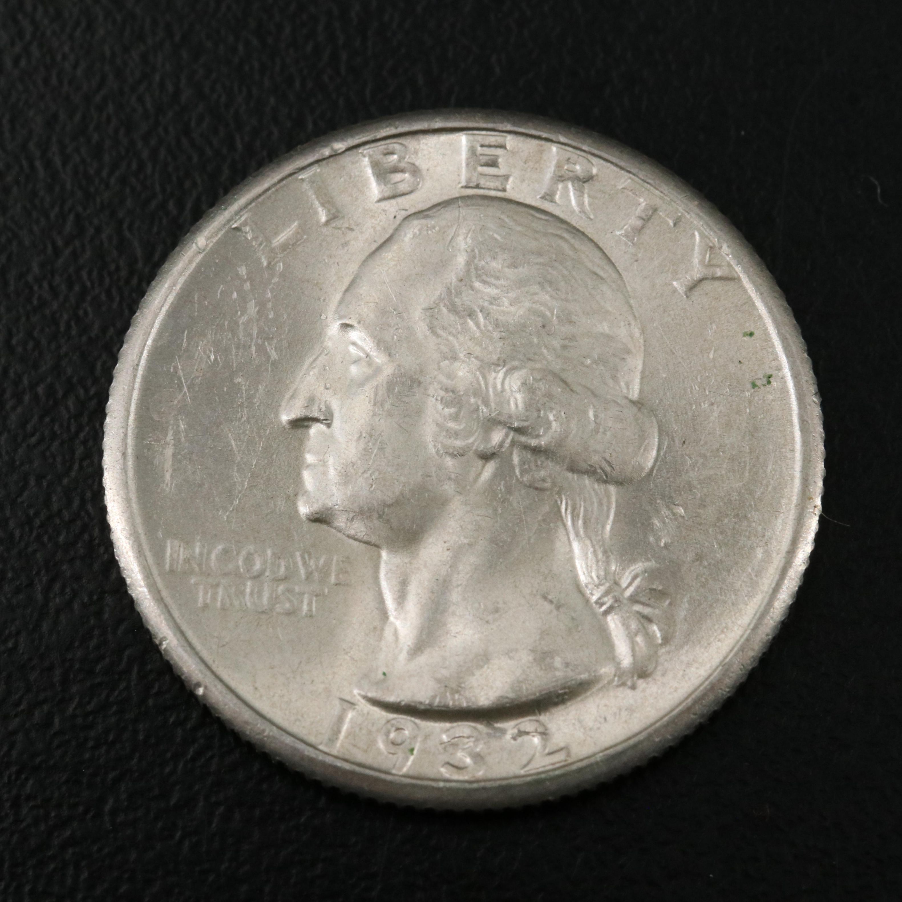 Key Date Uncirculated 1932-D Washington Silver Quarter