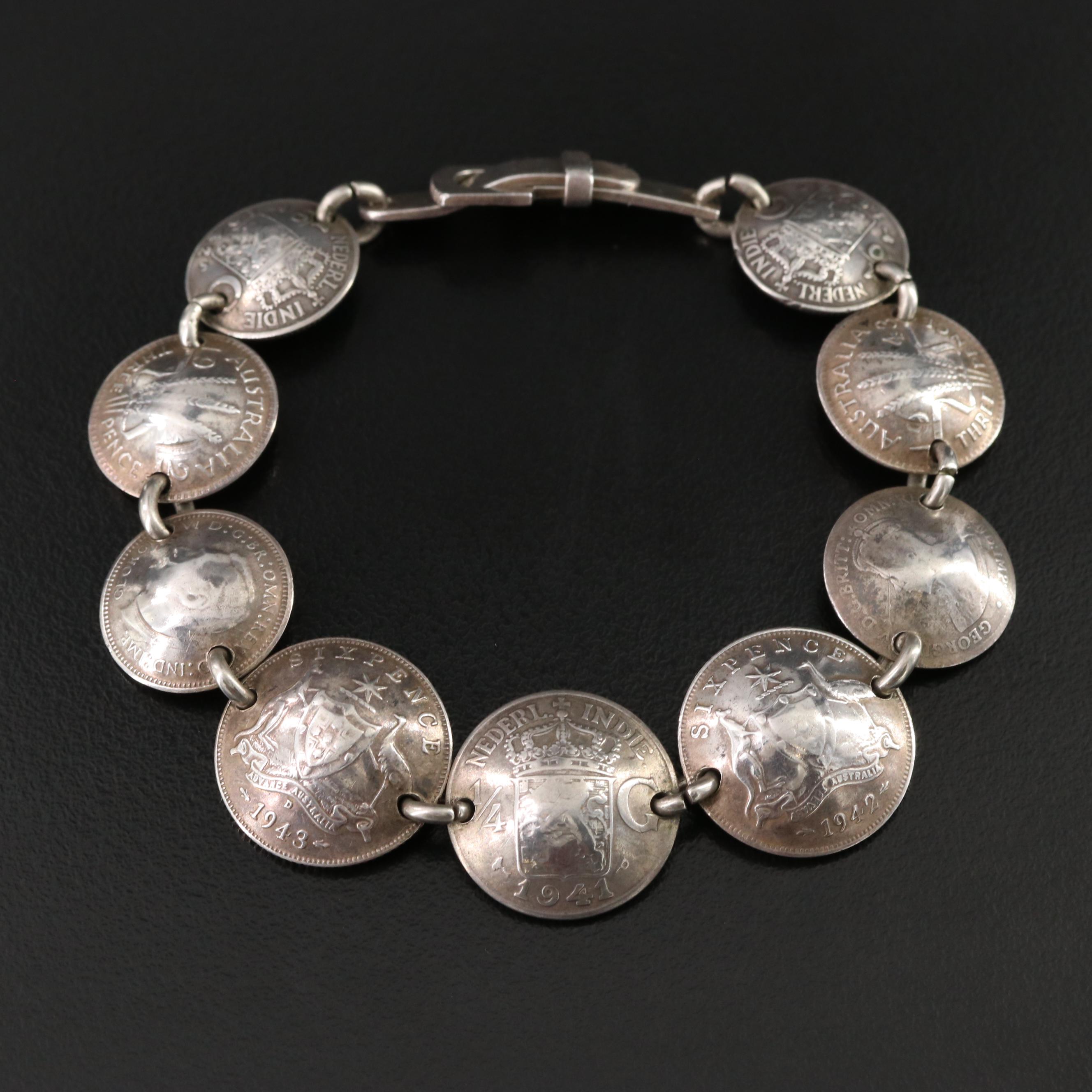 Sterling Australian Coin Bracelet