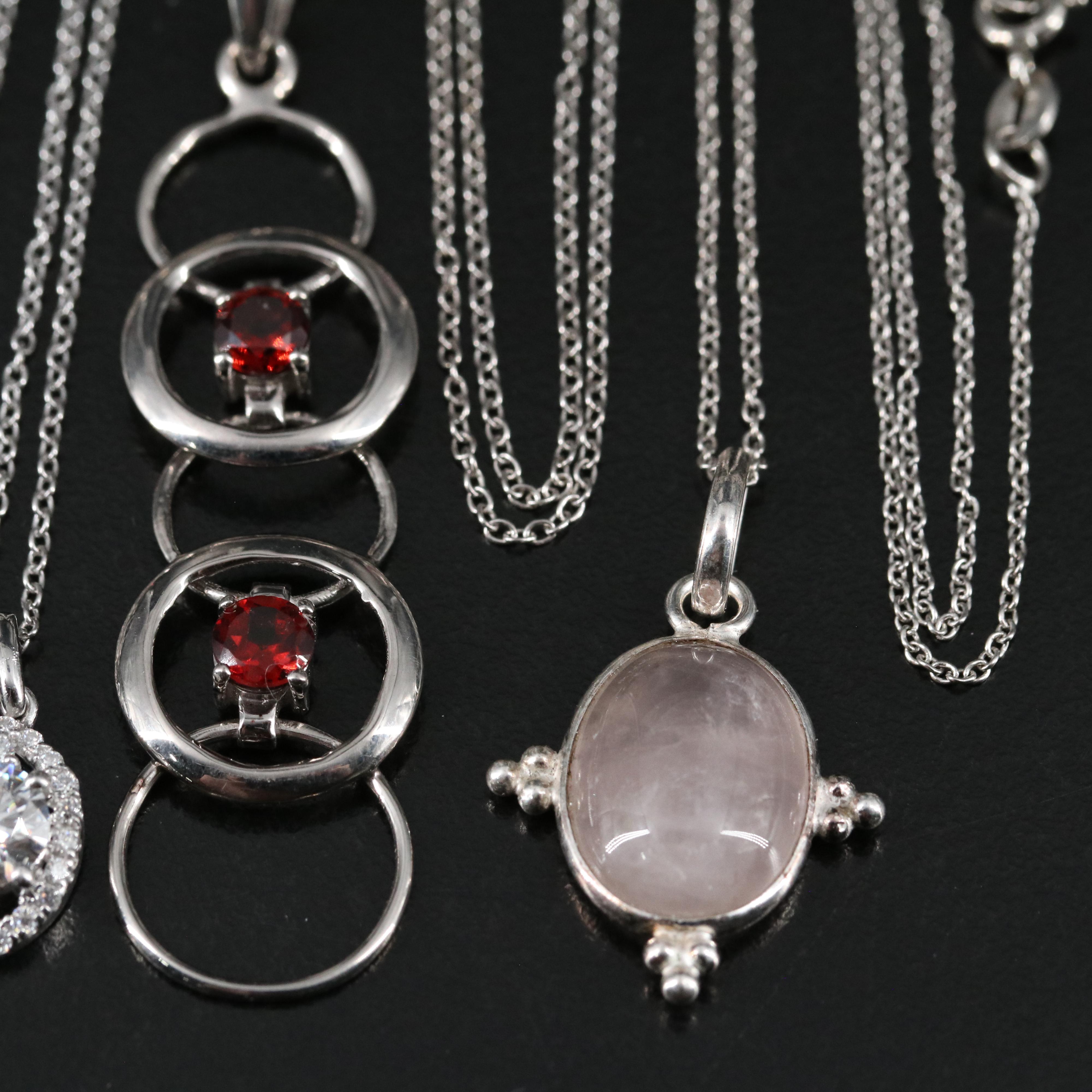 14 Assorted Sterling Silver Rings, Necklaces, Earrings, and Pendants