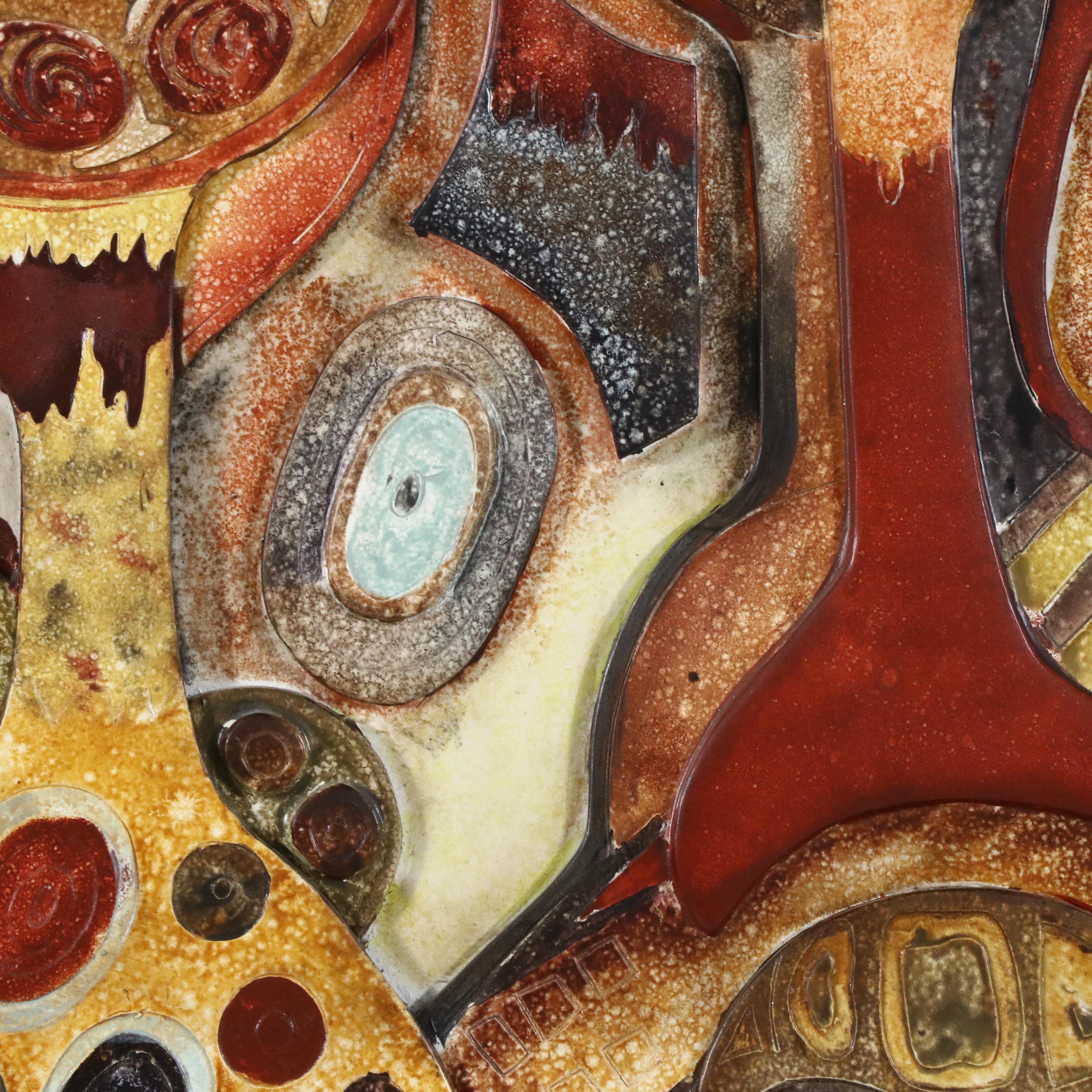 Large-Scale African Art-Inspired Bas Relief Carving, Late 20th Century