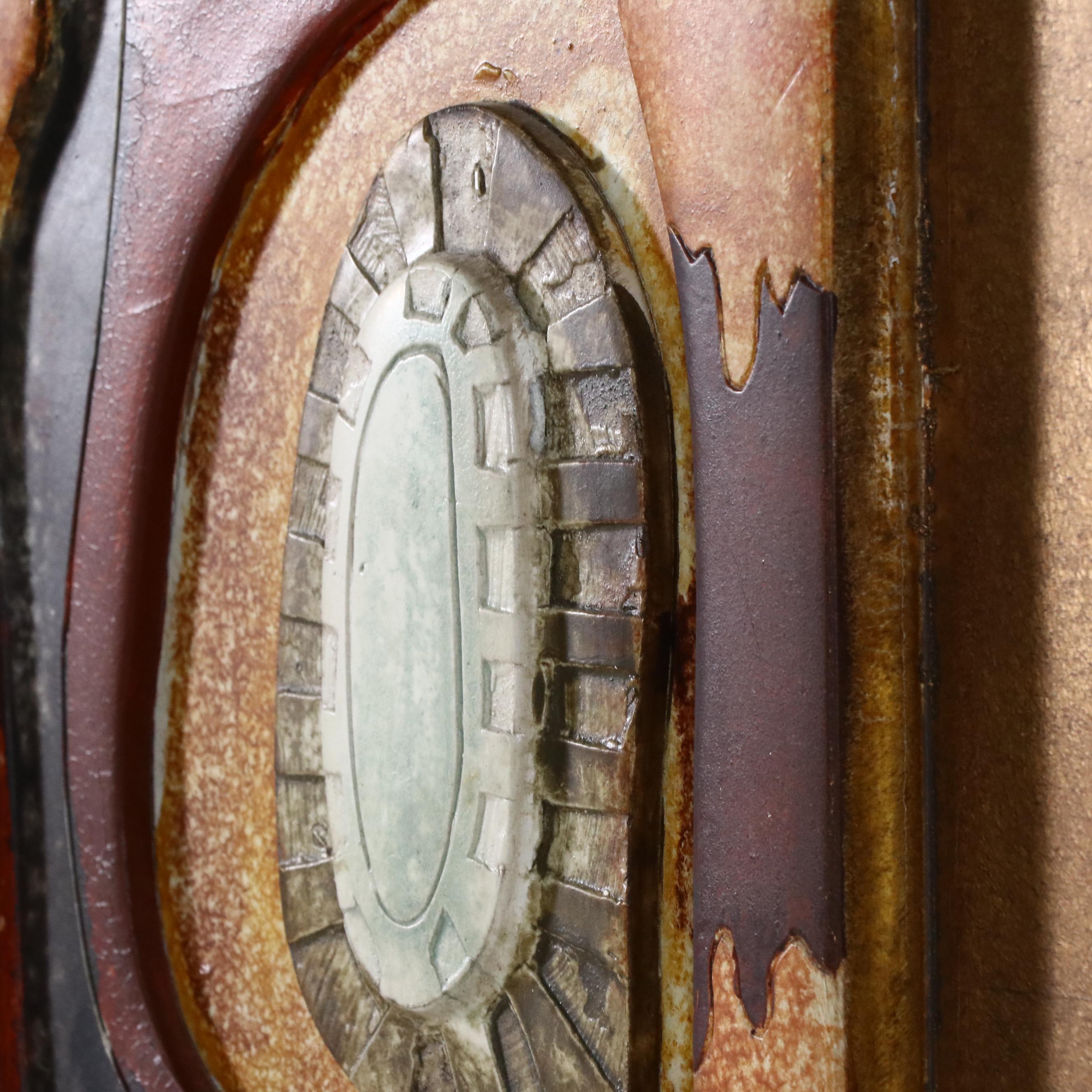 Large-Scale African Art-Inspired Bas Relief Carving, Late 20th Century