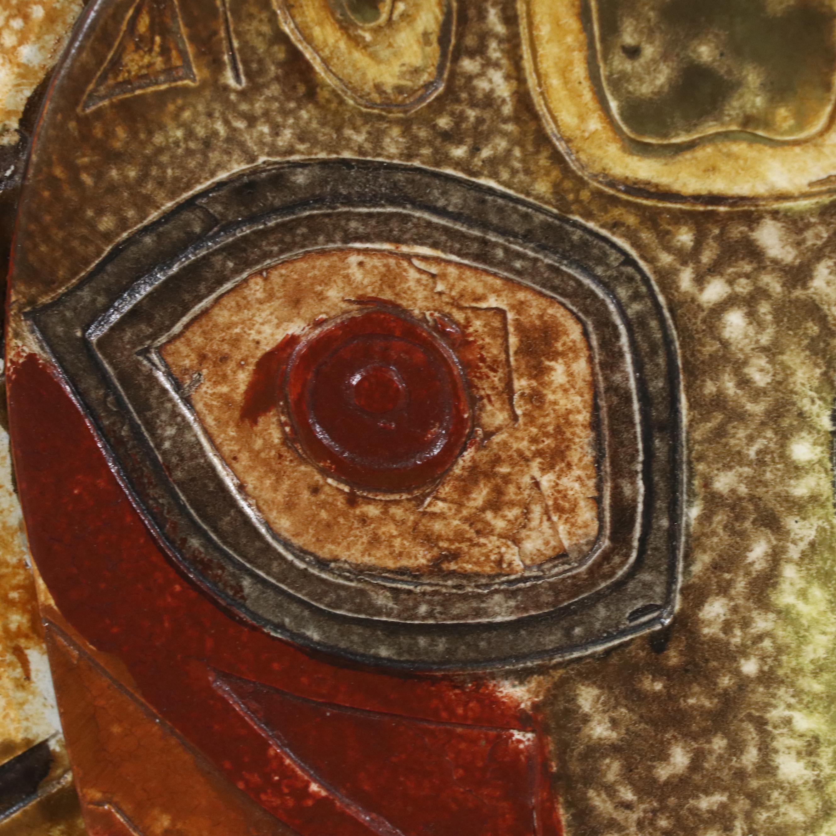 Large-Scale African Art-Inspired Bas Relief Carving, Late 20th Century