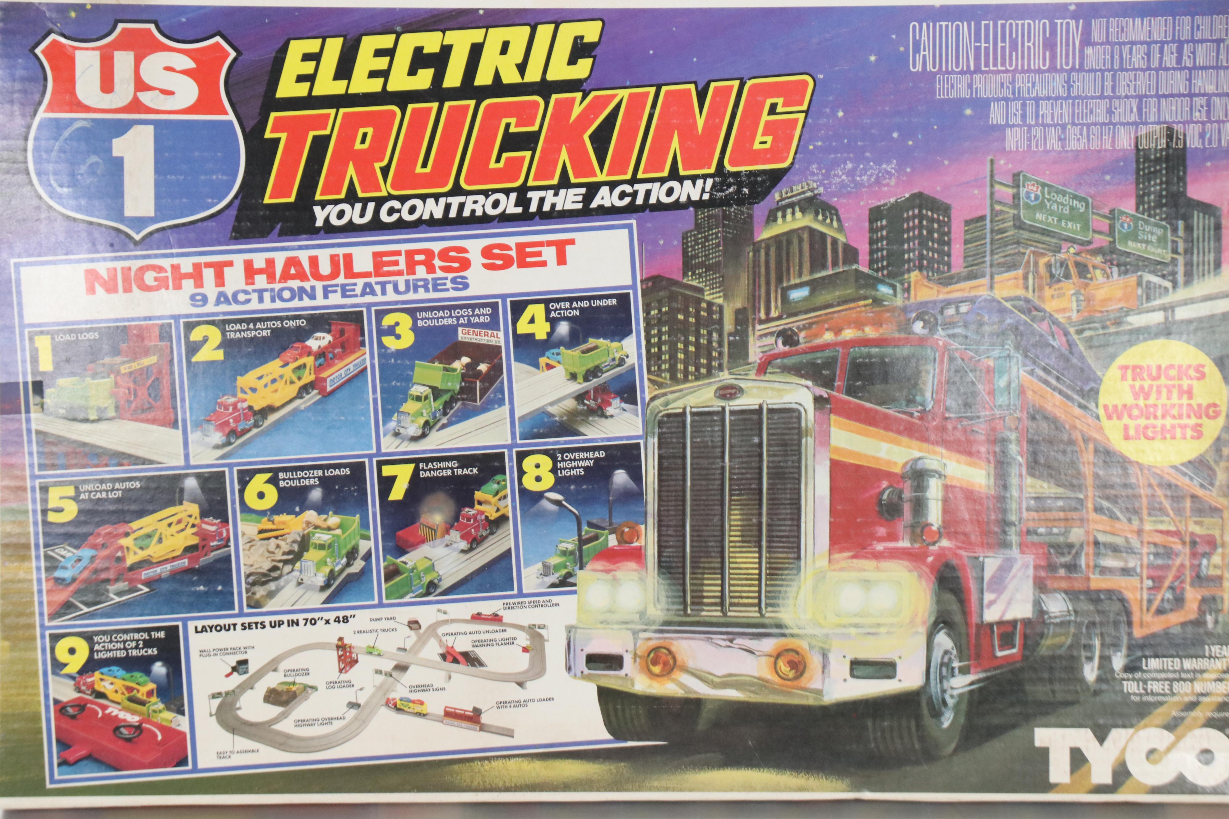 Tyco US-1 Electric Trucking Night Haulers Set, 1980s