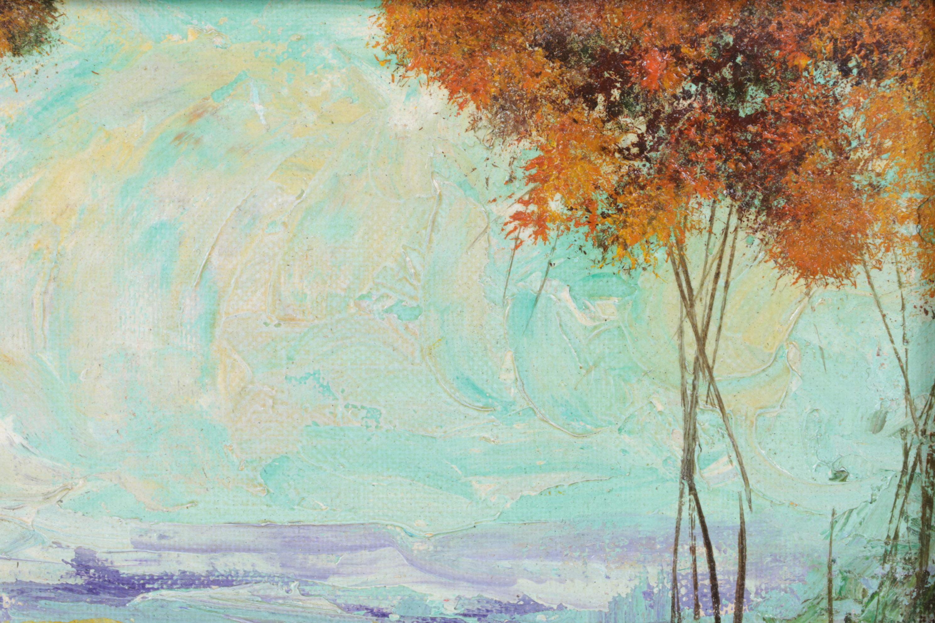 Louis Spiegel Landscape Oil Painting, Mid-20th Century