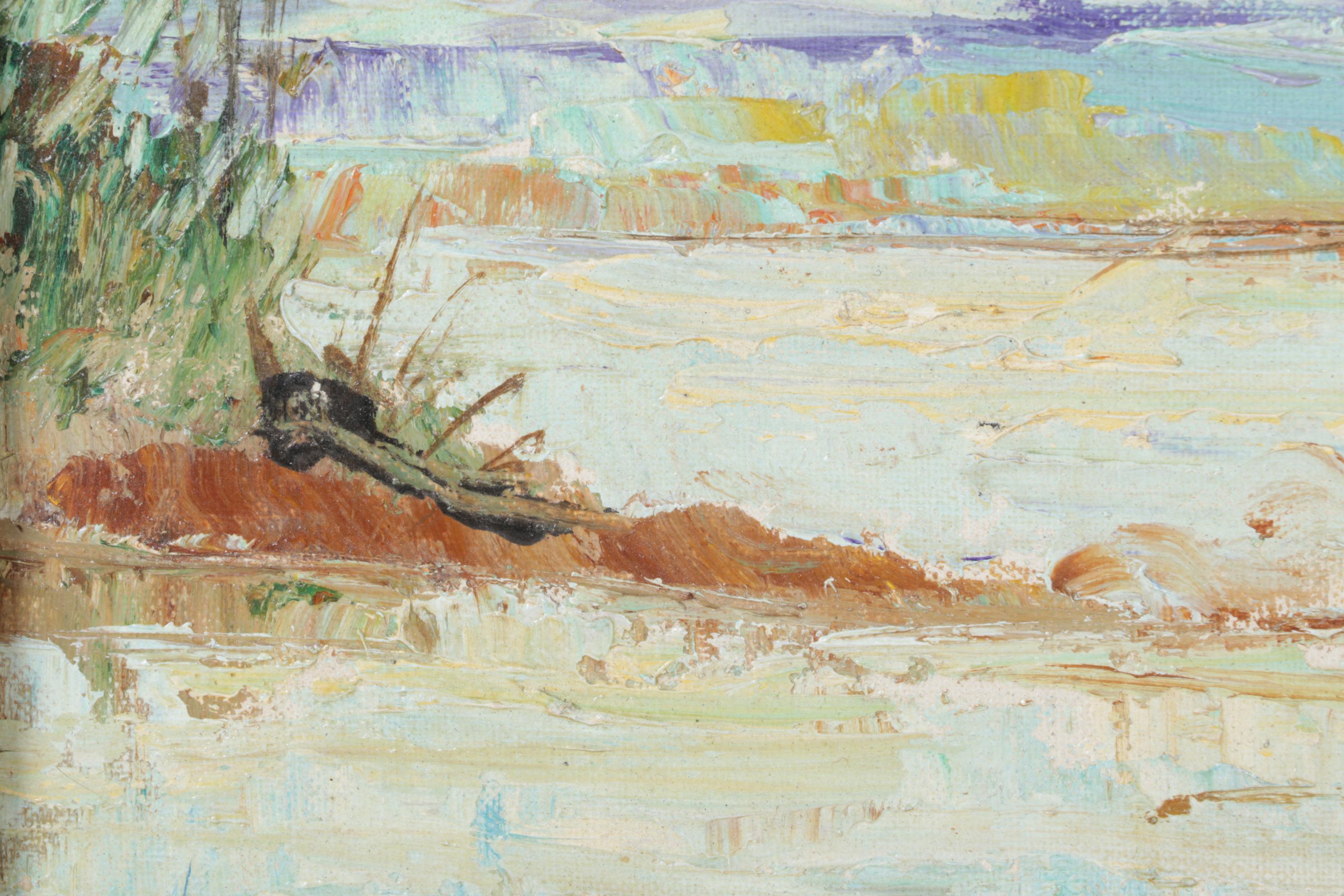 Louis Spiegel Landscape Oil Painting, Mid-20th Century