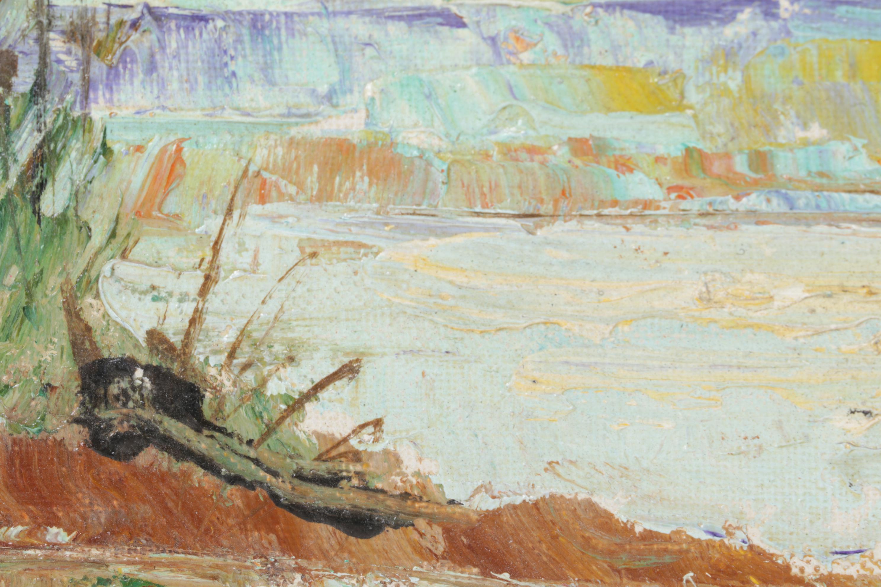 Louis Spiegel Landscape Oil Painting, Mid-20th Century