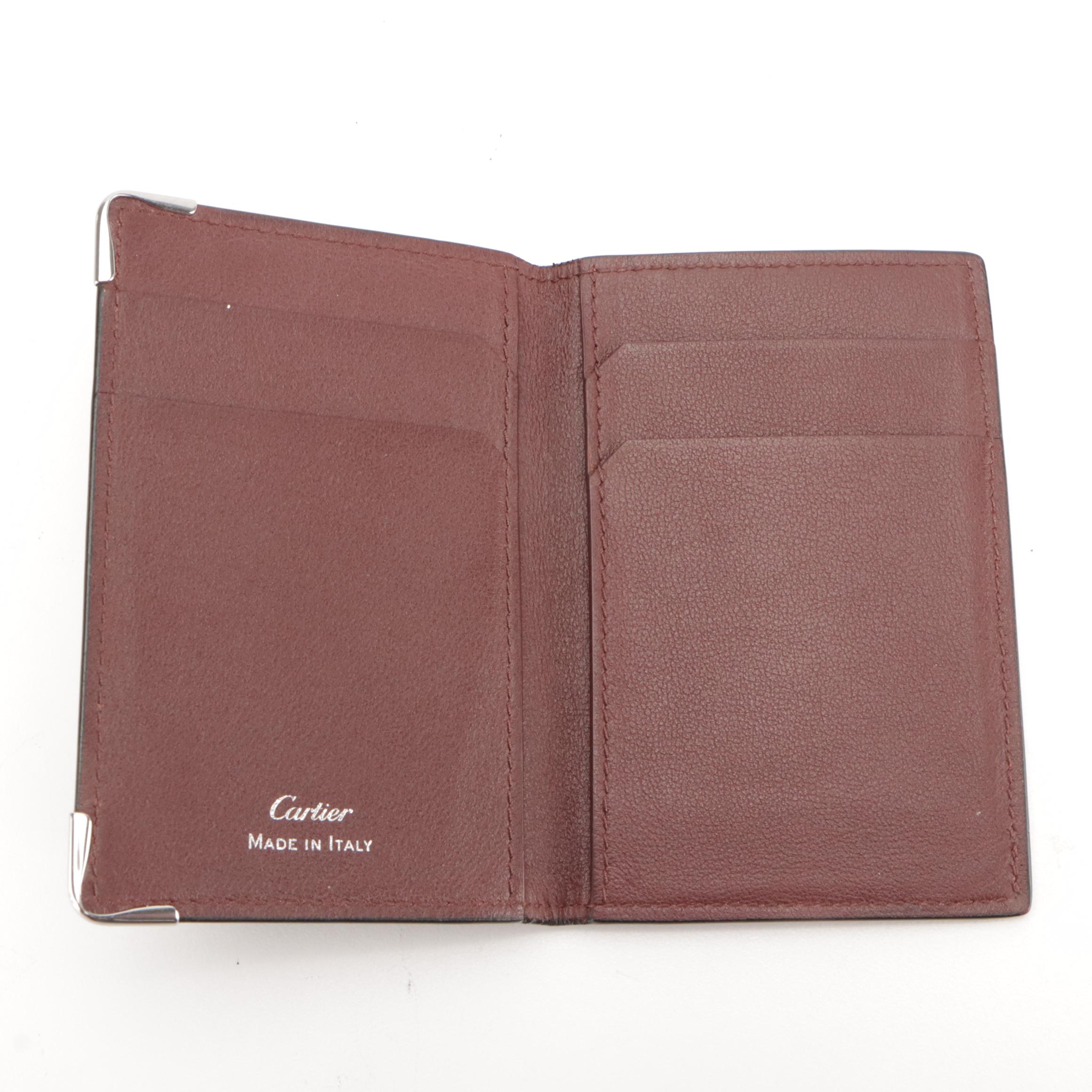 Cartier Black Leather Compact Card Case