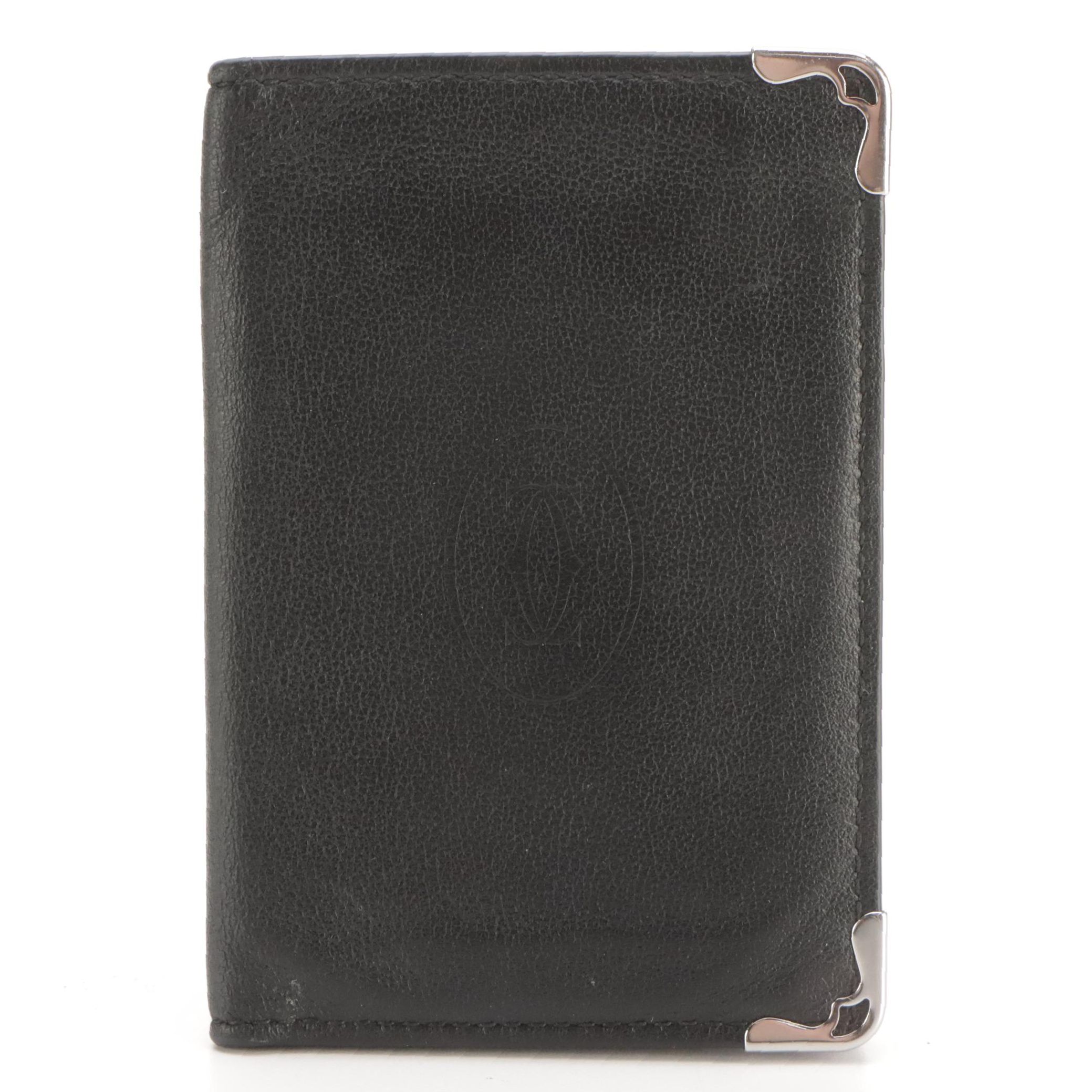 Cartier Black Leather Compact Card Case