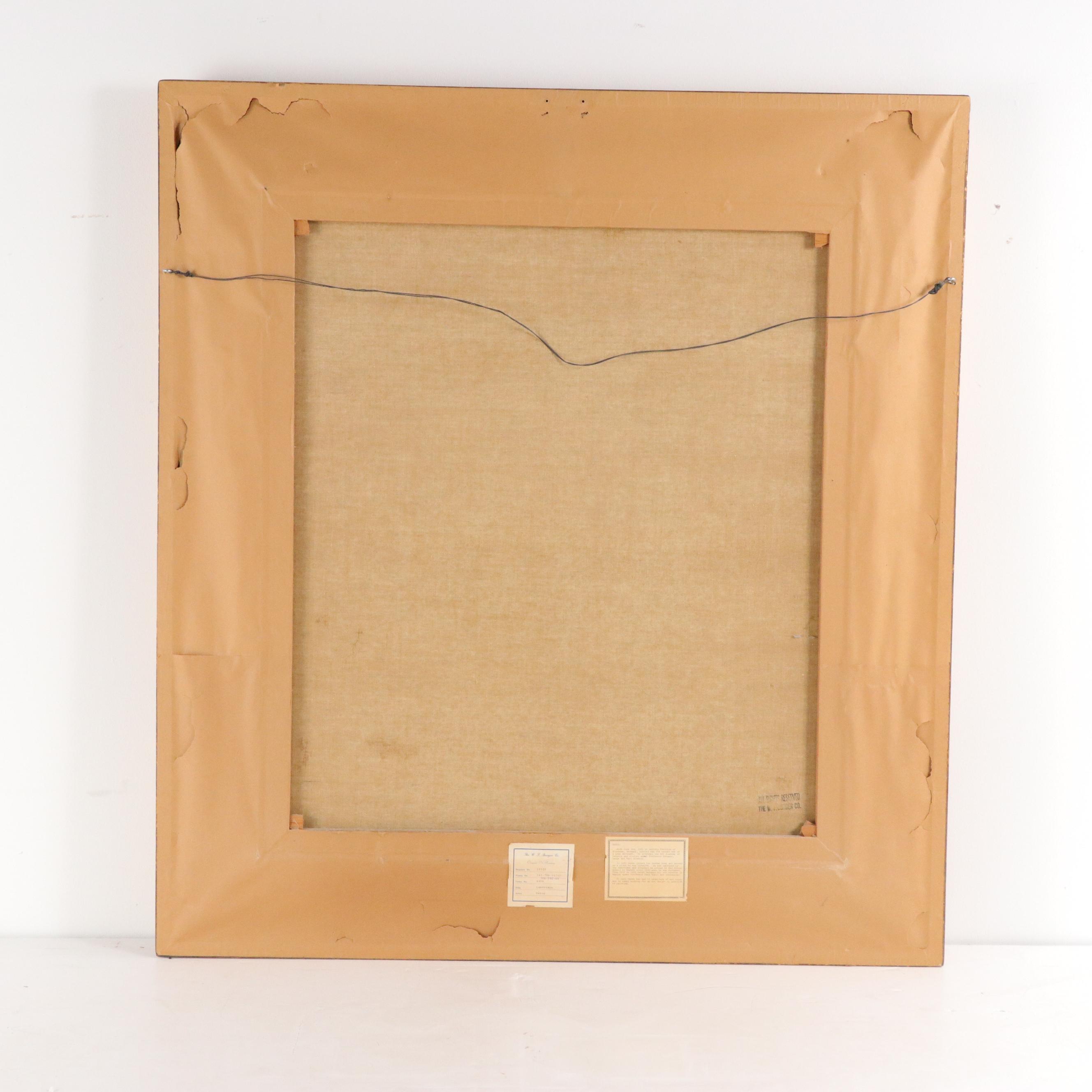 Henze Forest Landscape Oil Painting, Late 20th Century