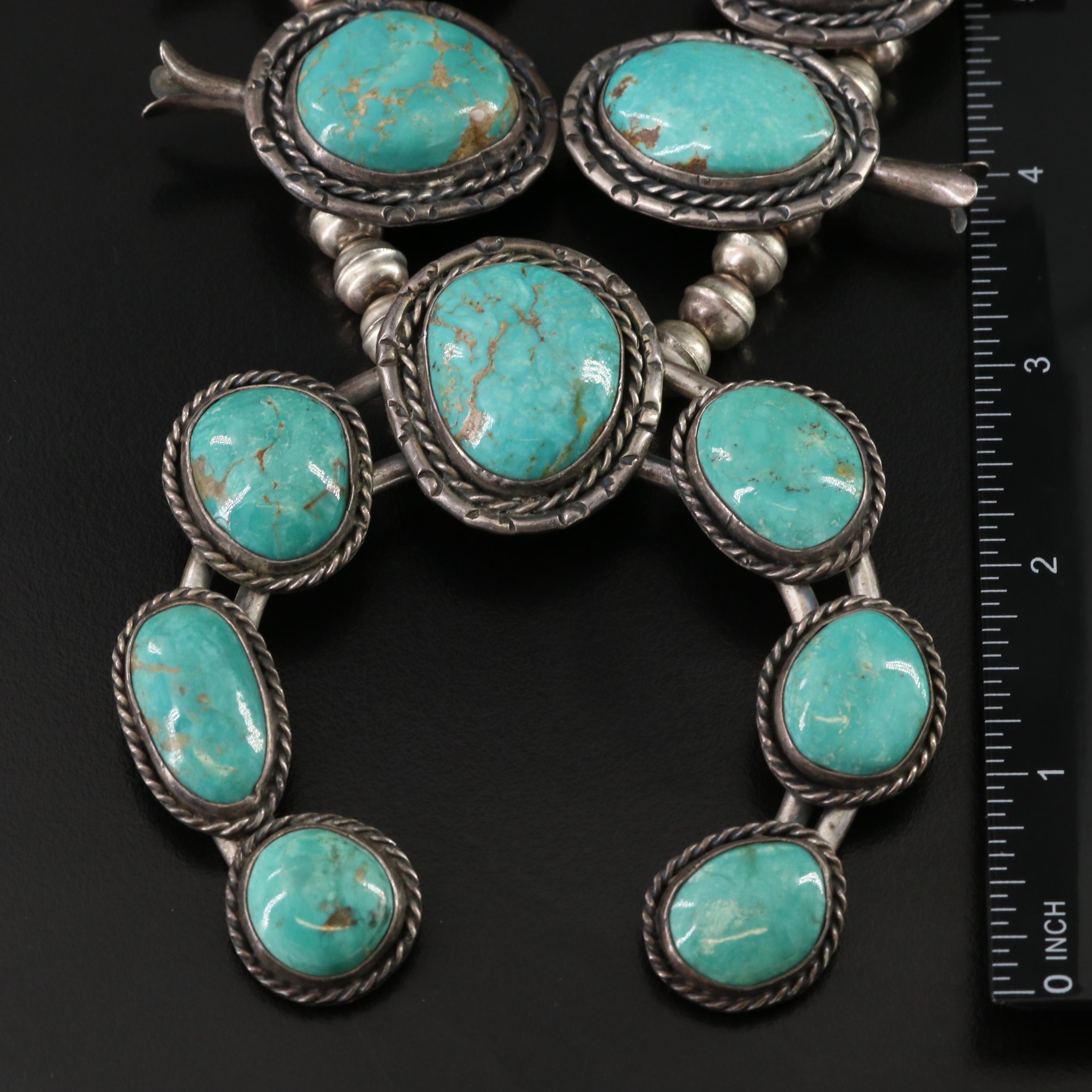 Sterling Squash Blossom Necklace, Vintage