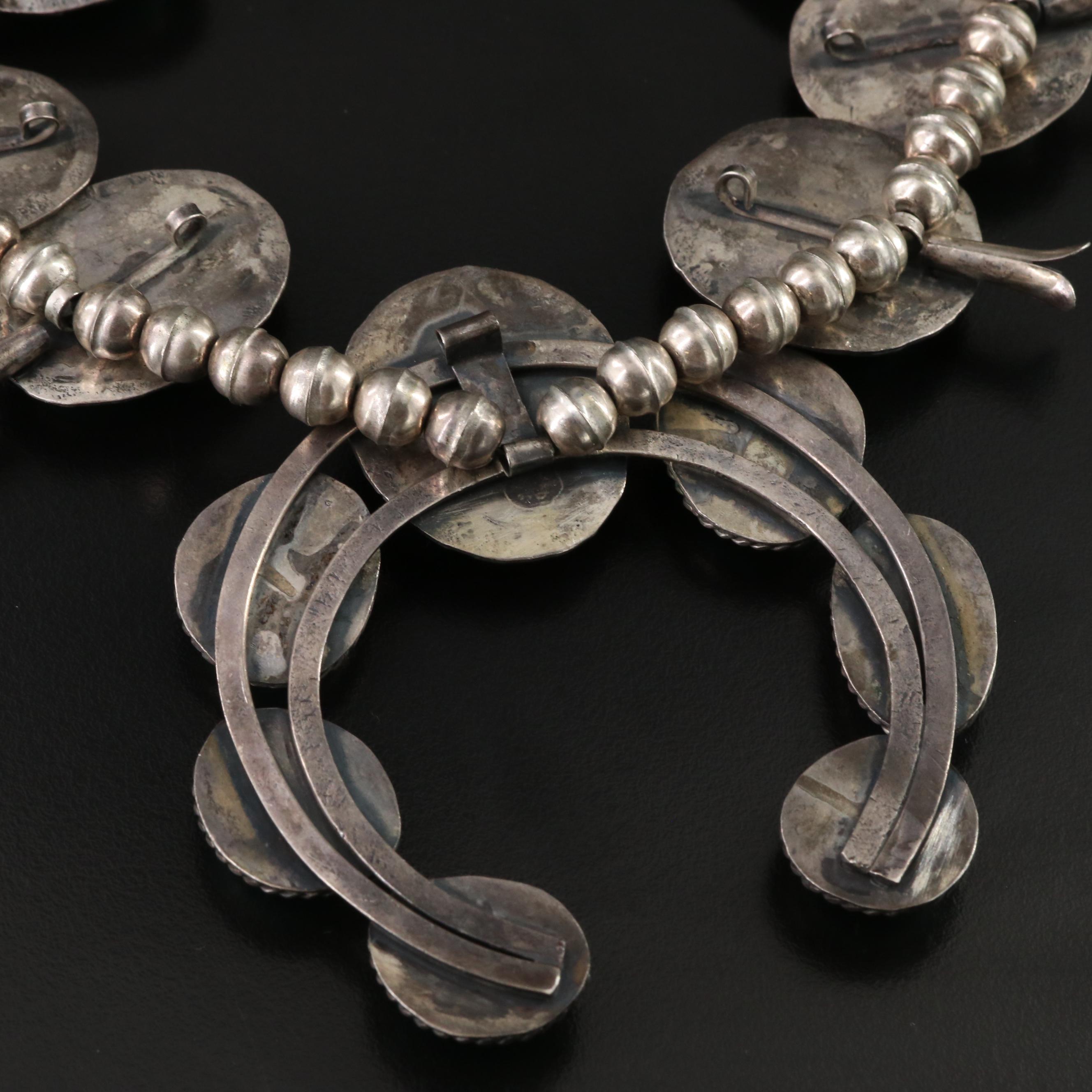 Sterling Squash Blossom Necklace, Vintage