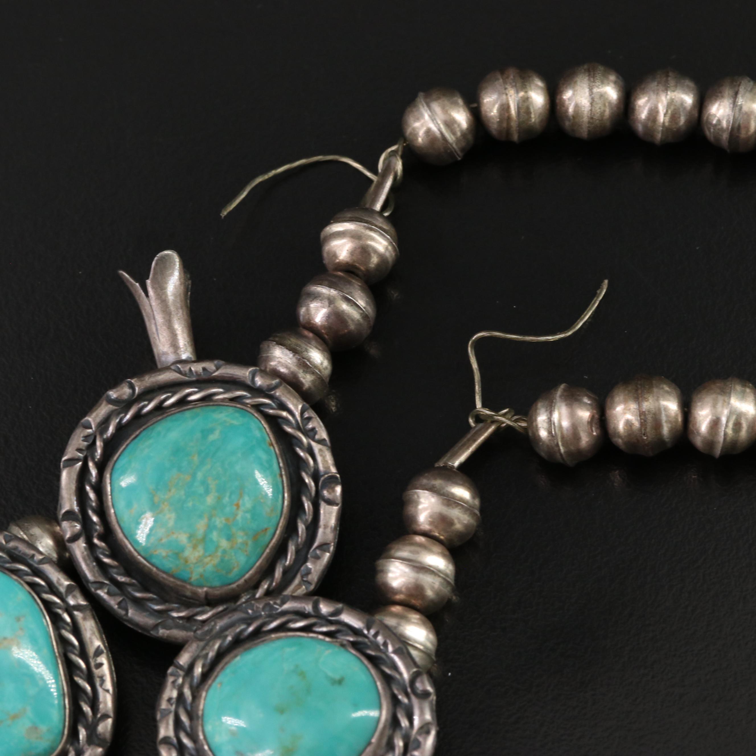 Sterling Squash Blossom Necklace, Vintage