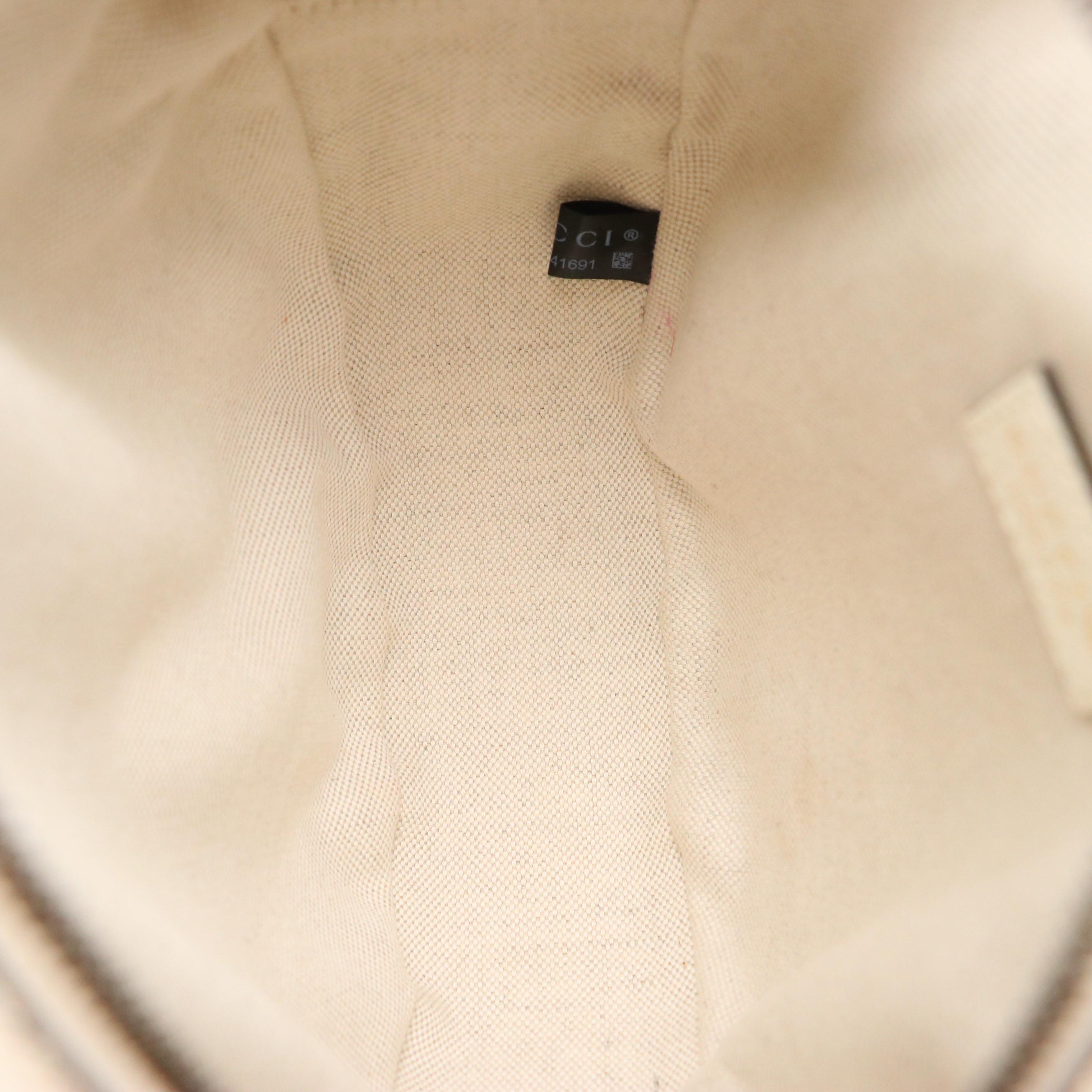 adidas x Gucci Ophidia Round Bag in Off White/Black Cinghiale Leather with Box