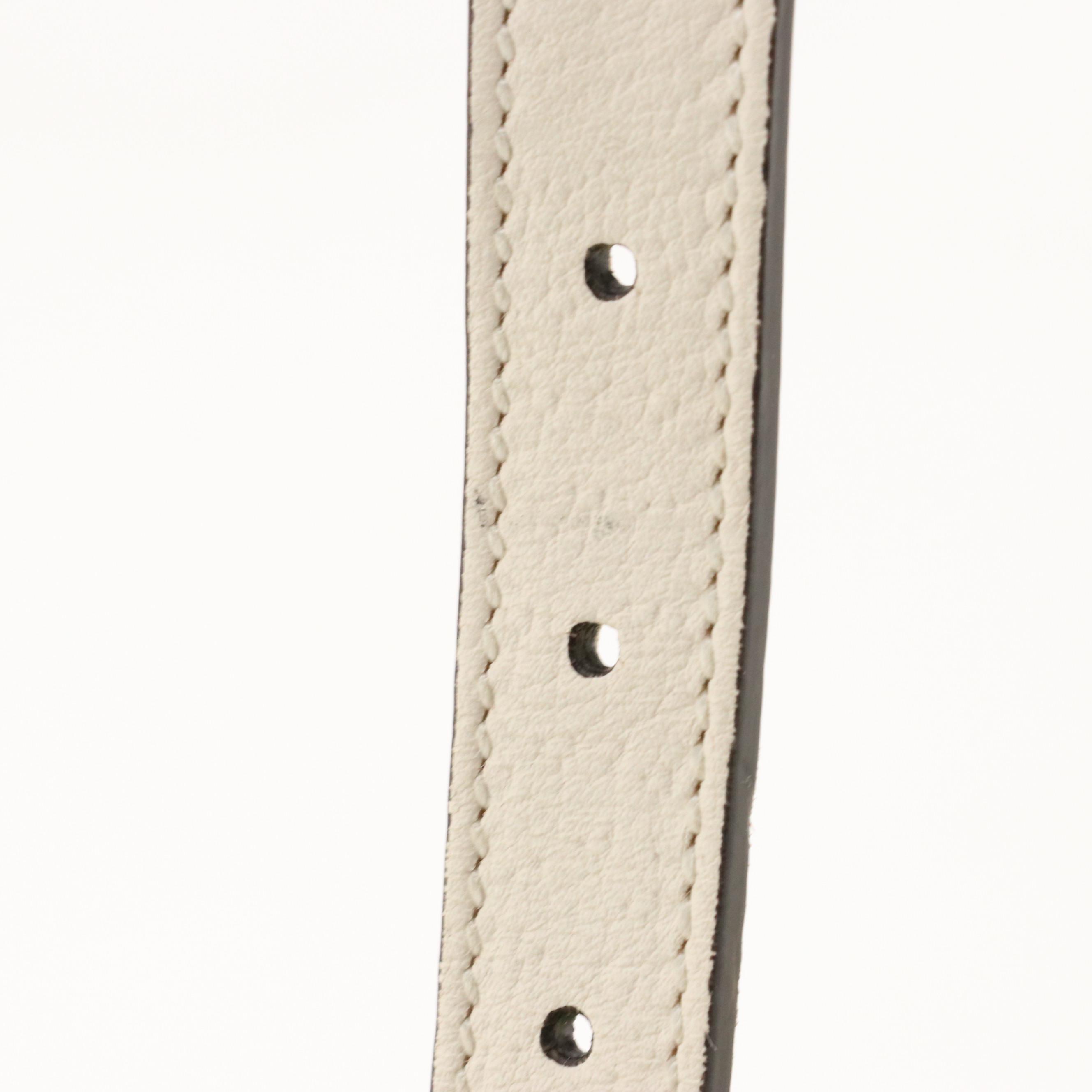 adidas x Gucci Ophidia Round Bag in Off White/Black Cinghiale Leather with Box