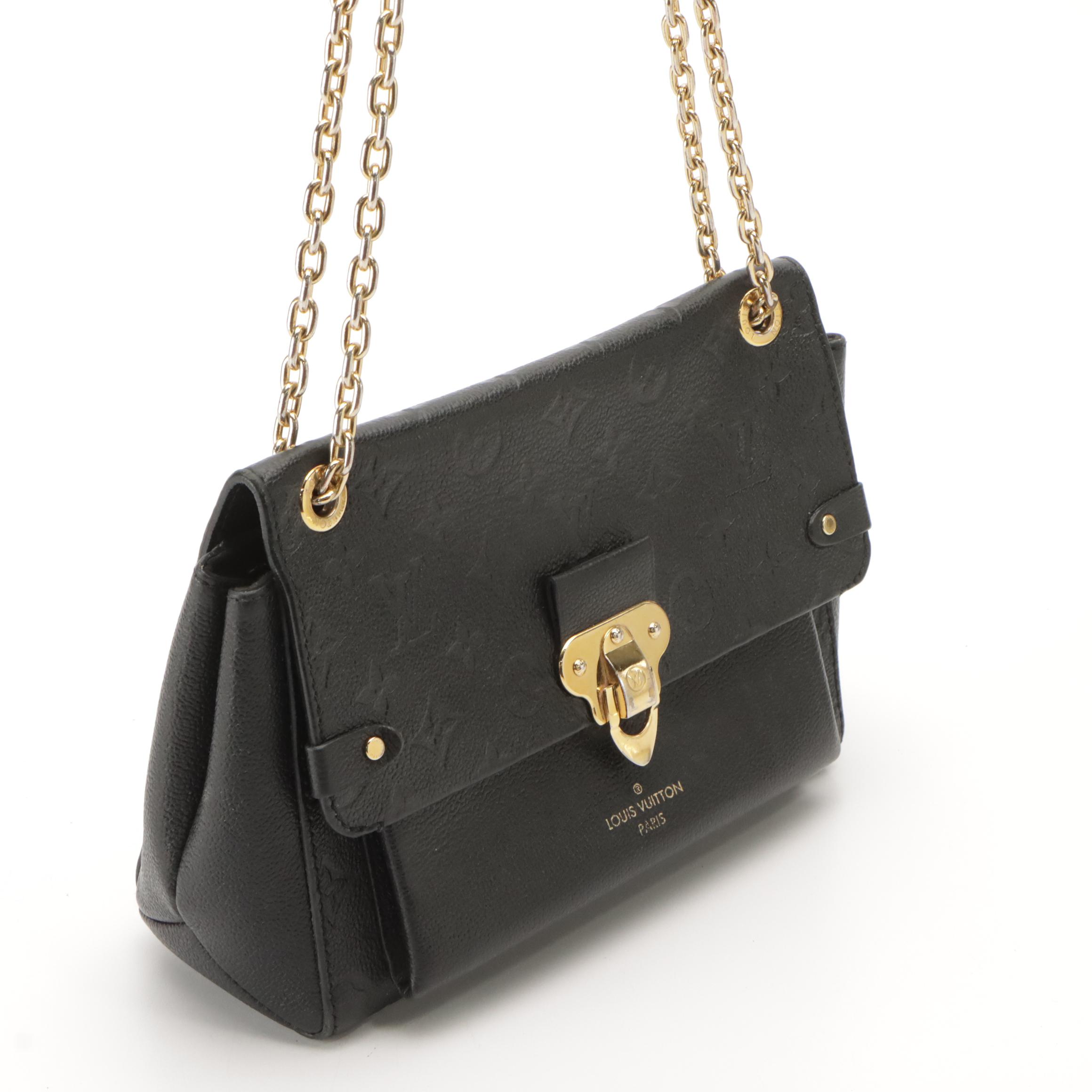 Louis Vuitton Vavin PM Shoulder Bag in Black Monogram Empreinte Leather