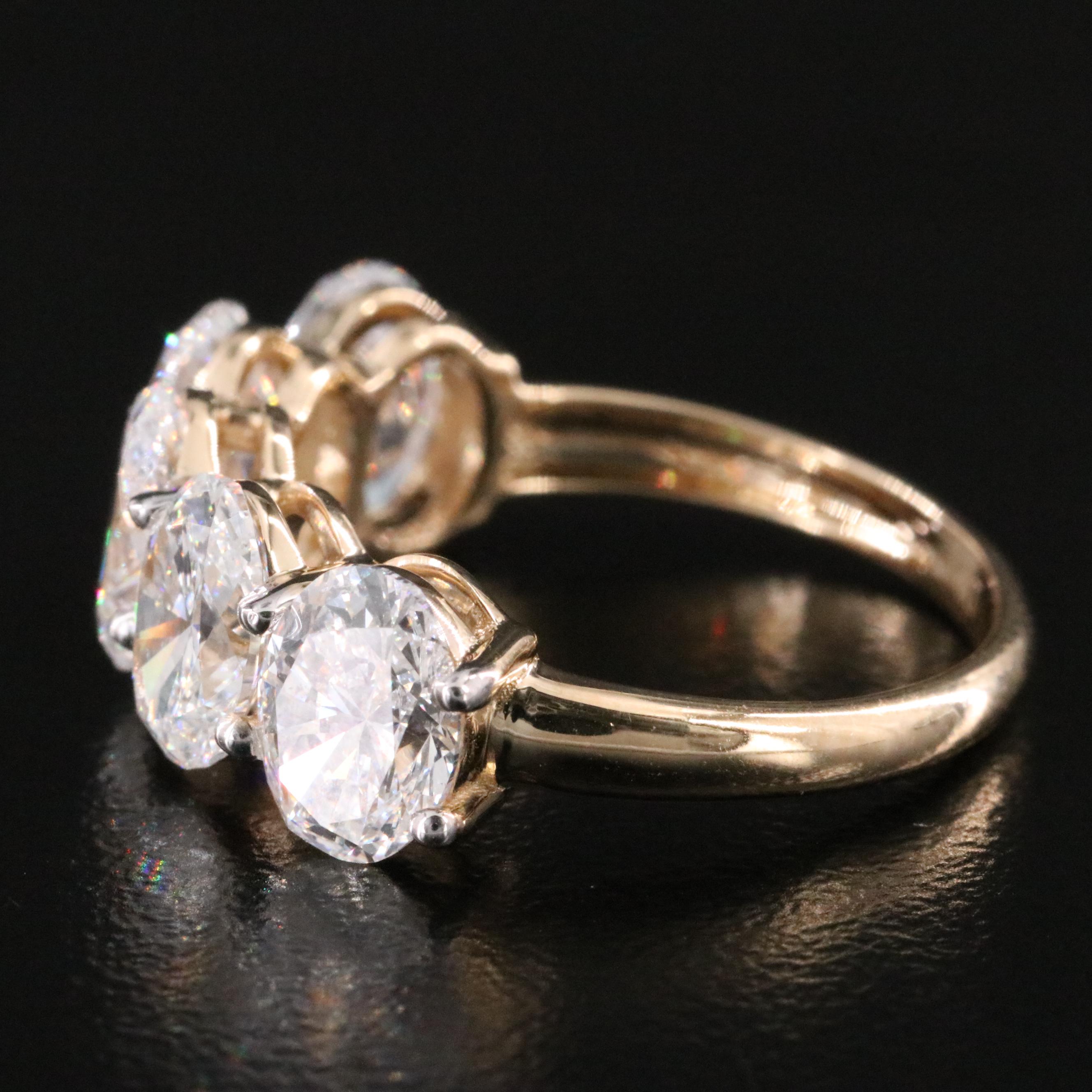 14K 4.15 CTW Lab Grown Diamond Ring