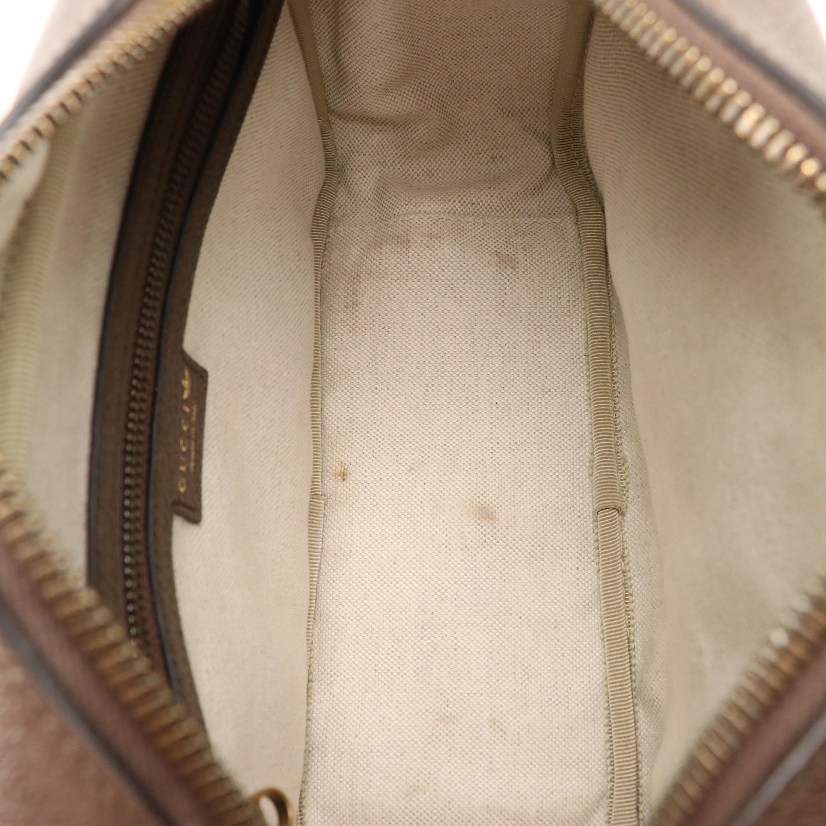 adidas x Gucci Camera Shoulder Bag in GG Crystal Canvas/Cinghiale Leather w/ Box