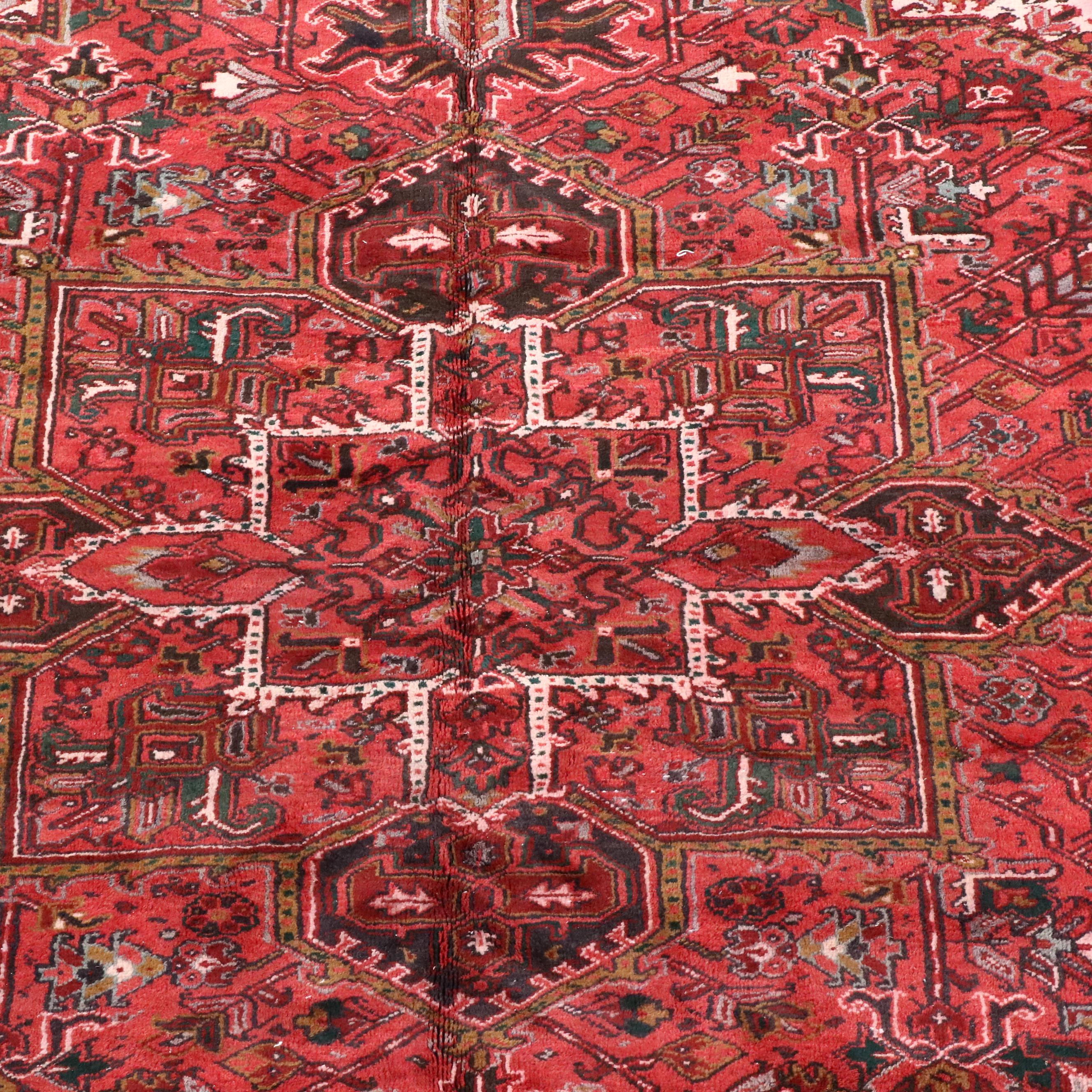 8'1 x 11' Hand-Knotted Persian Heriz Area Rug