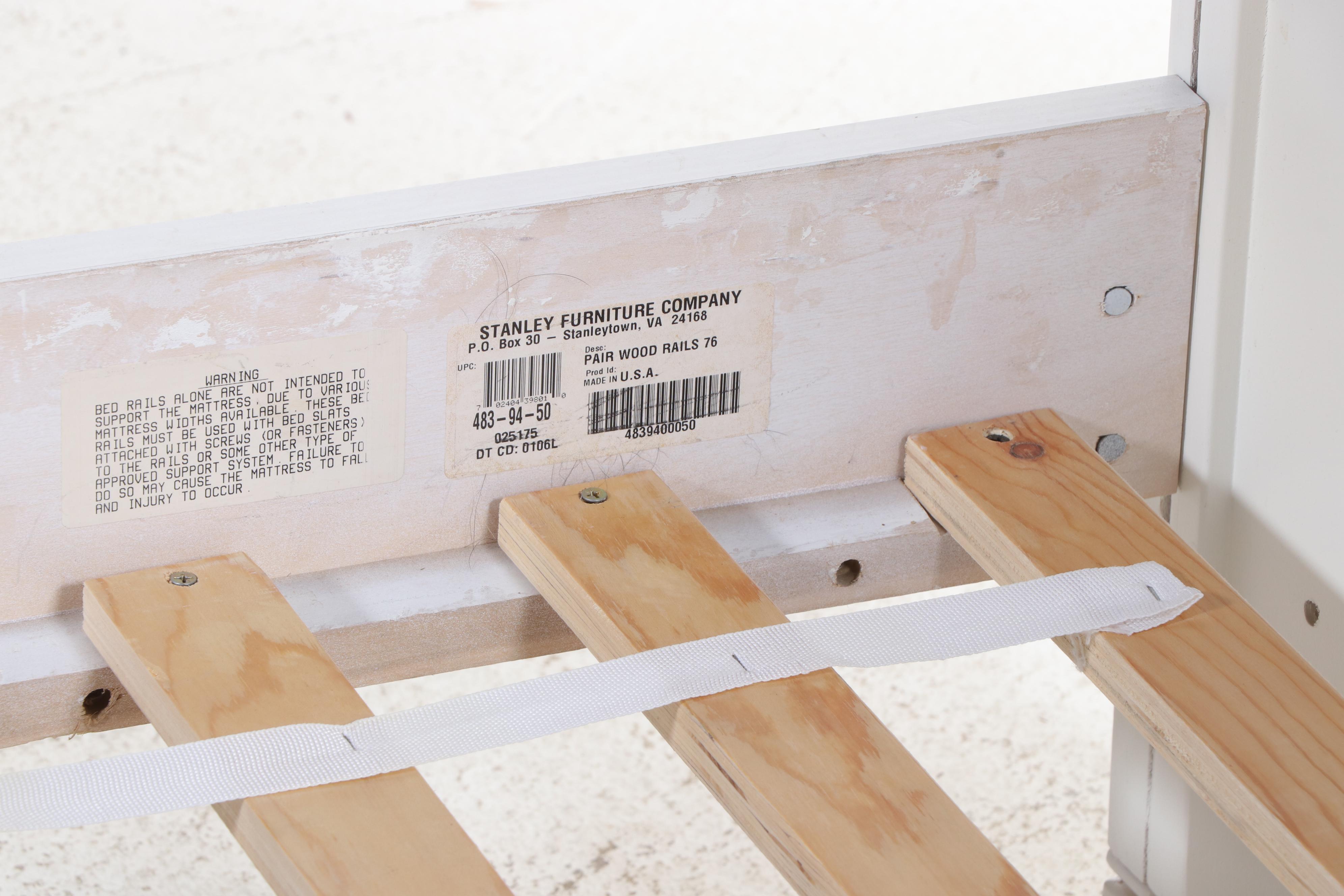 Stanley "Young America" Empire Style White-Painted Full Size Sleigh Bed