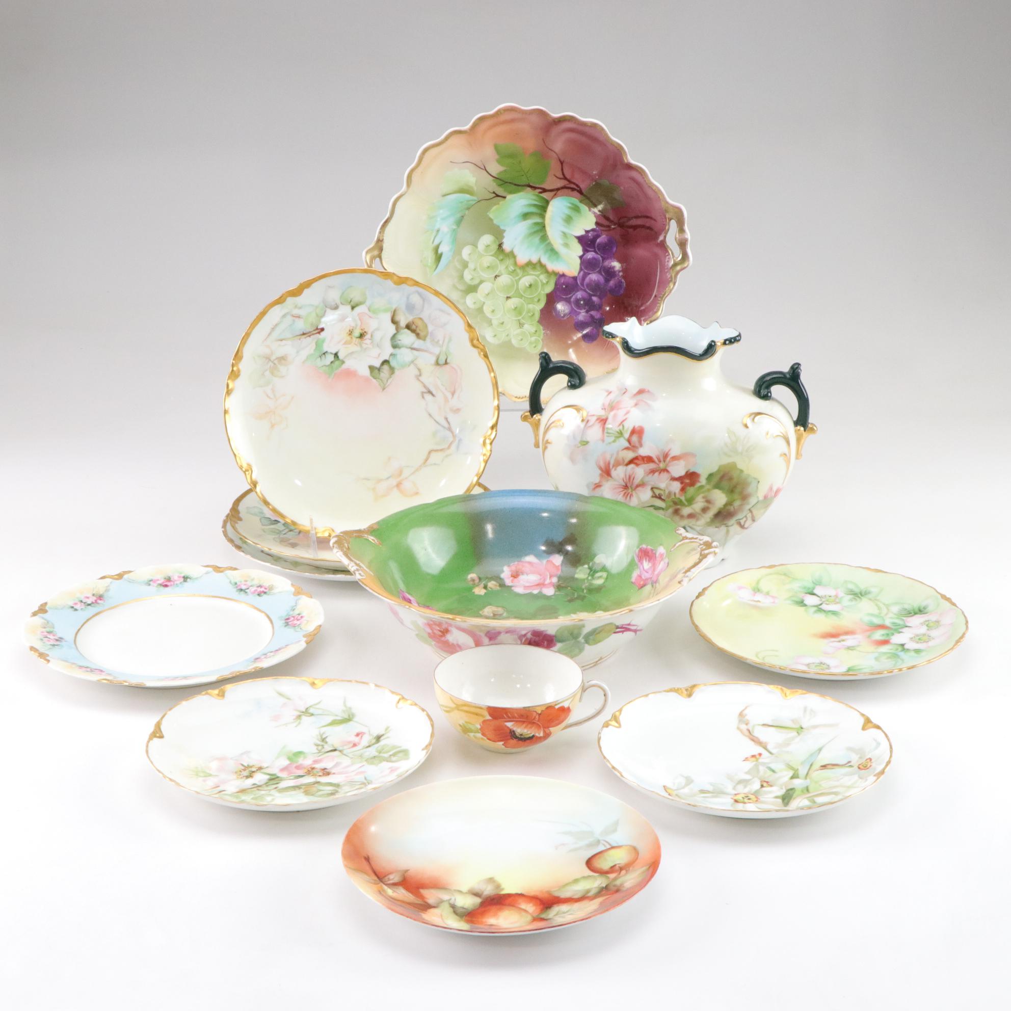 Hand Painted Porcelain Items, Early 20th Century