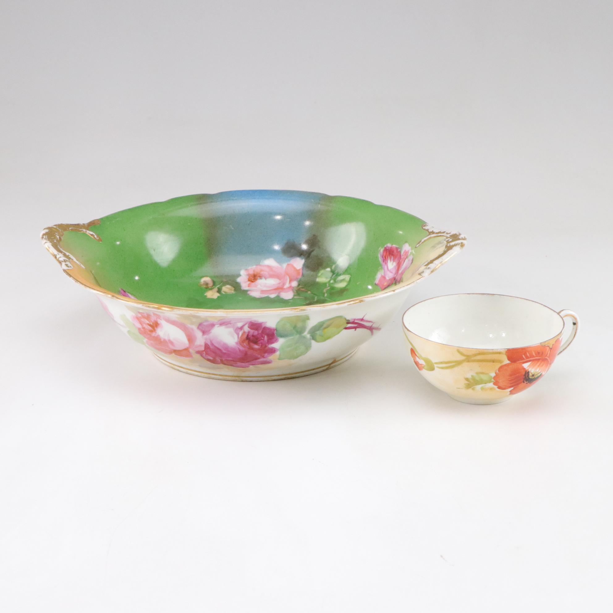 Hand Painted Porcelain Items, Early 20th Century