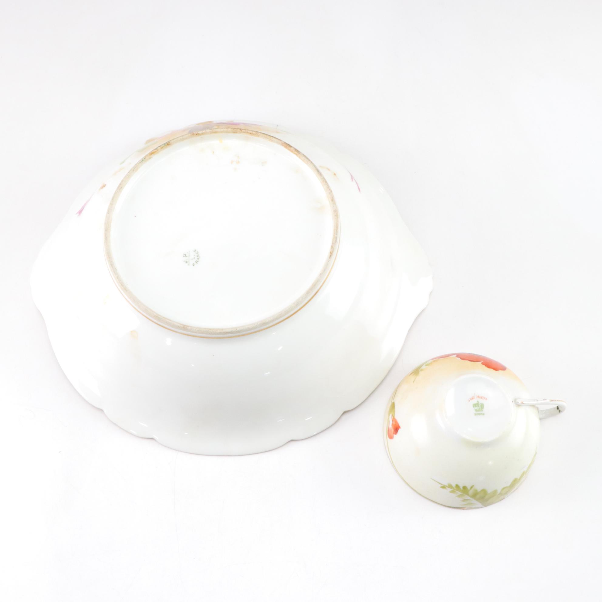 Hand Painted Porcelain Items, Early 20th Century