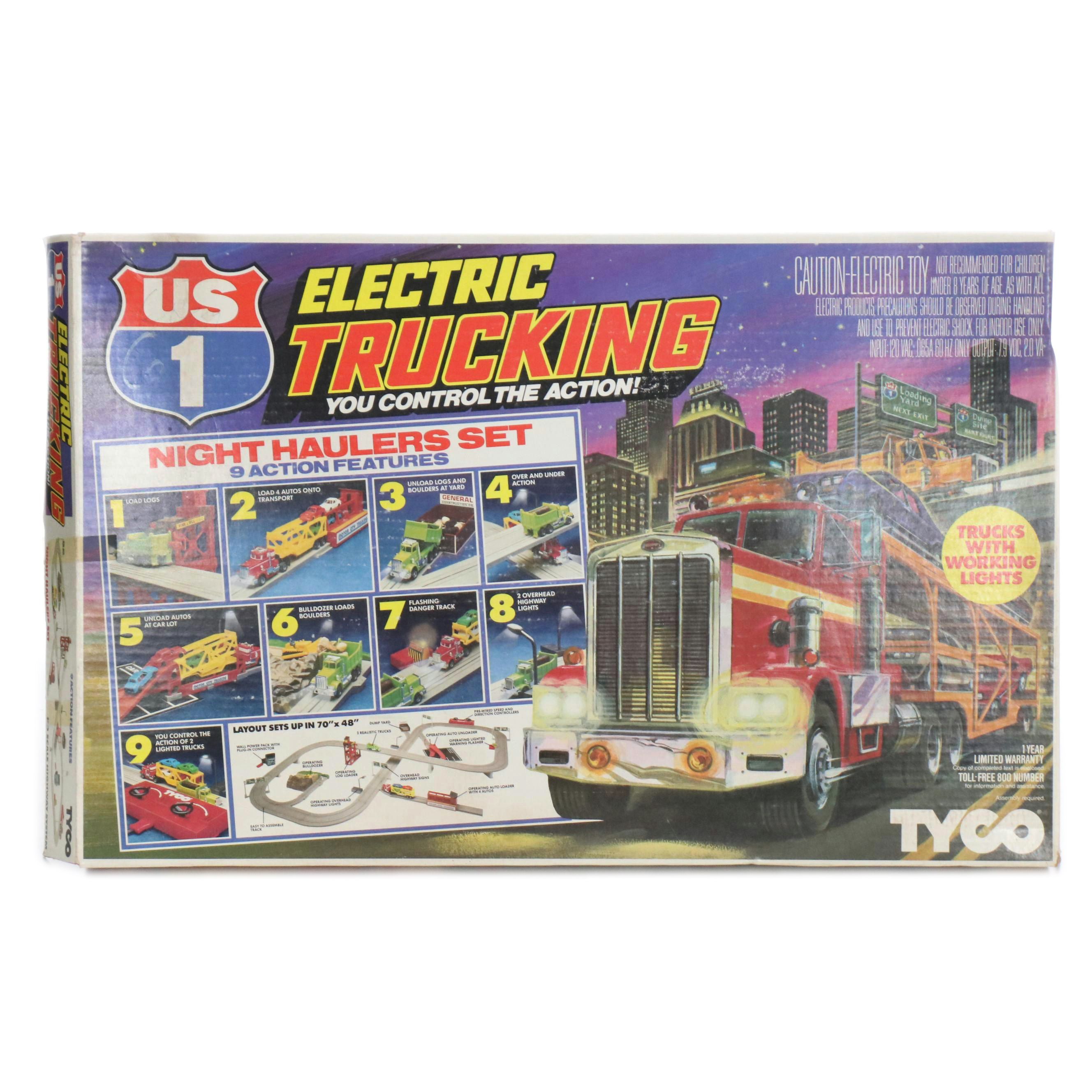 Tyco US-1 Electric Trucking Night Haulers Set, 1980s