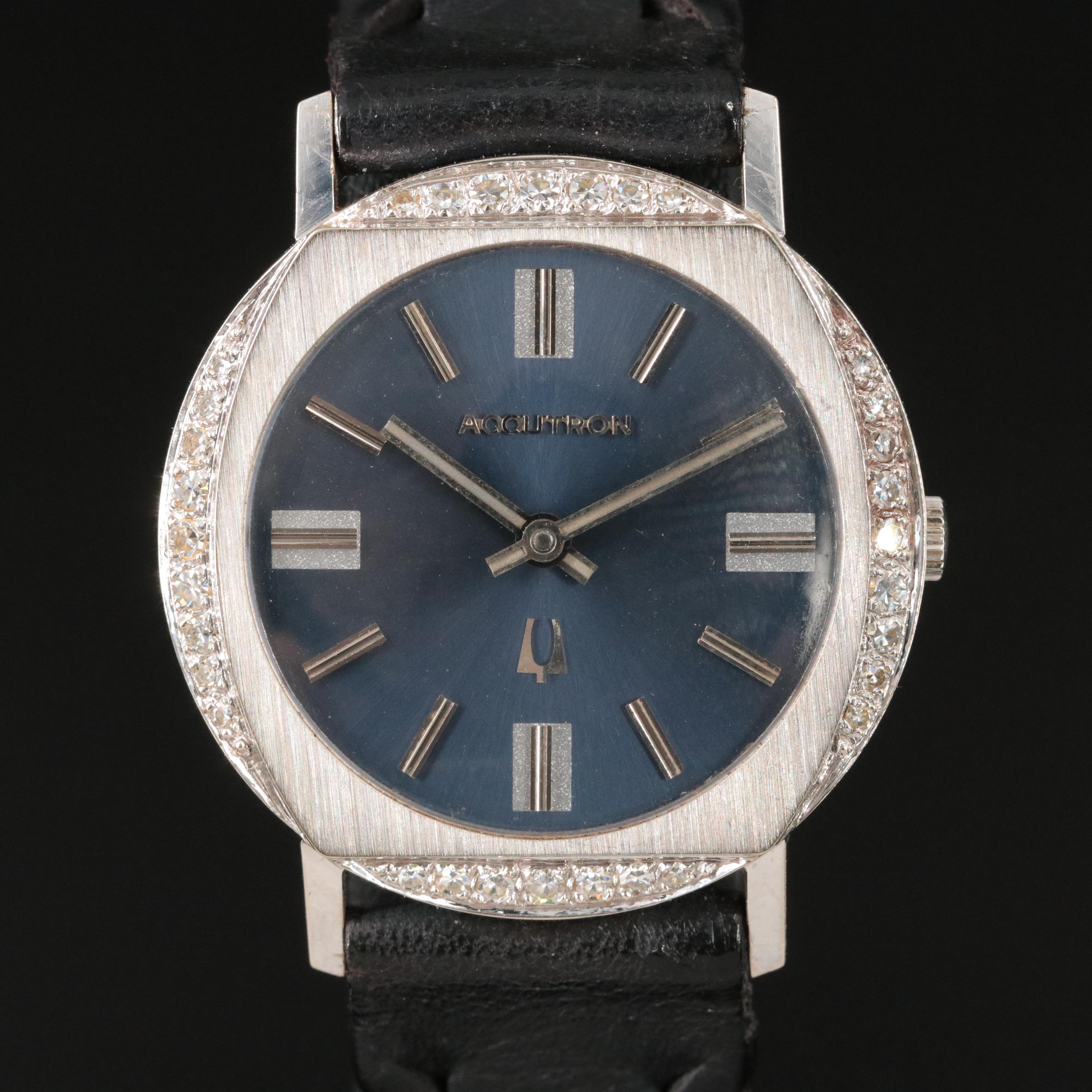 1972 Bulova Accutron  14K Custom Diamond Watch