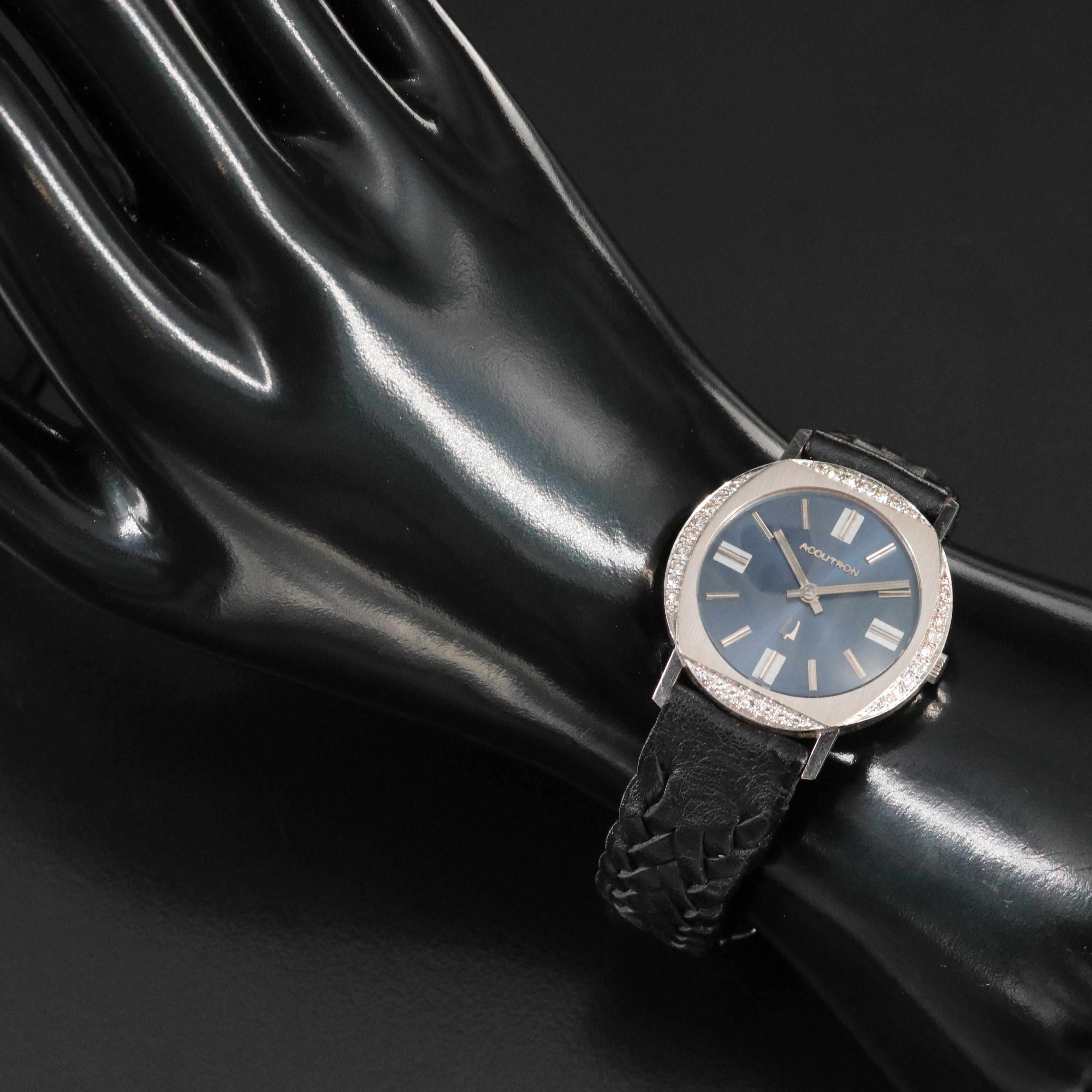 1972 Bulova Accutron  14K Custom Diamond Watch