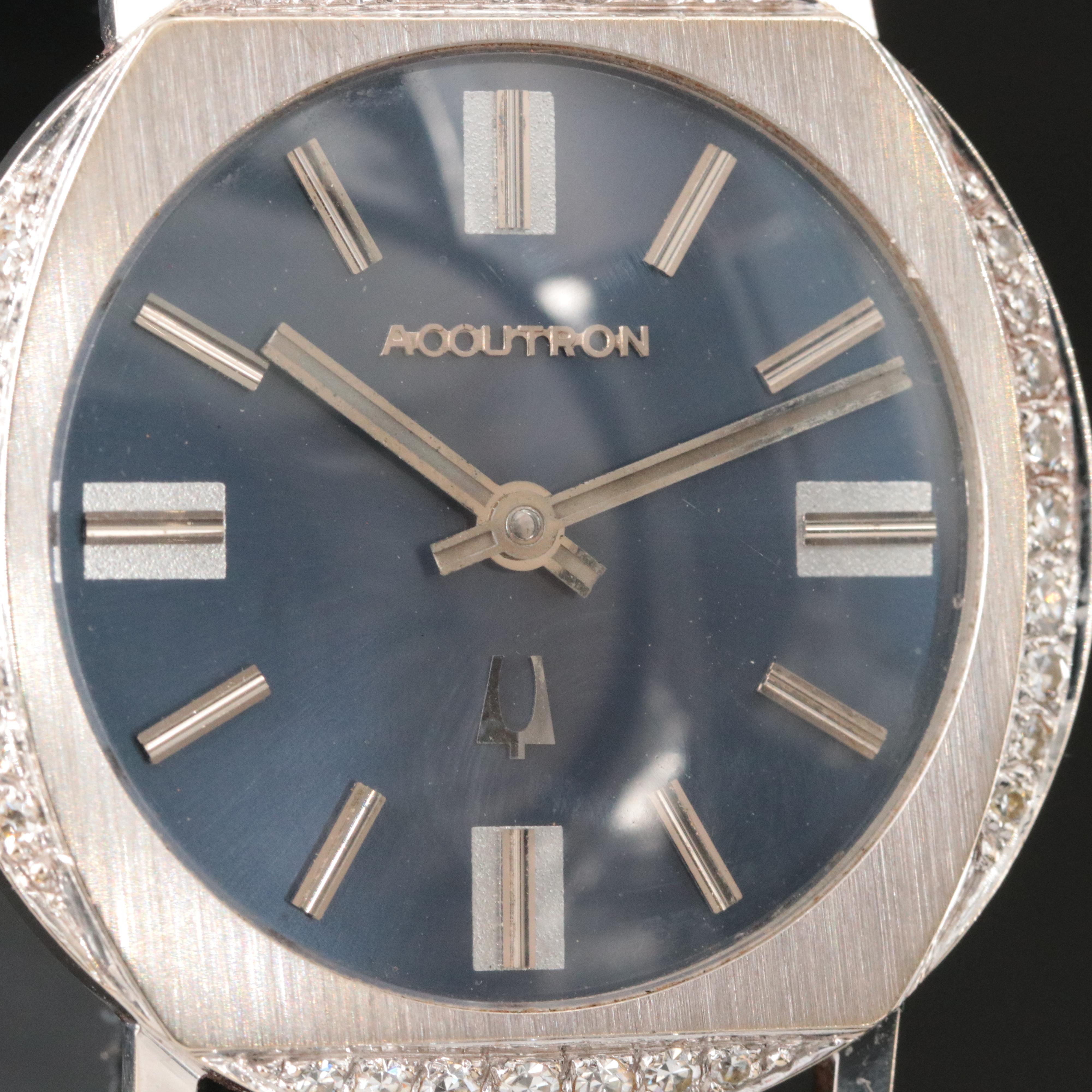 1972 Bulova Accutron  14K Custom Diamond Watch