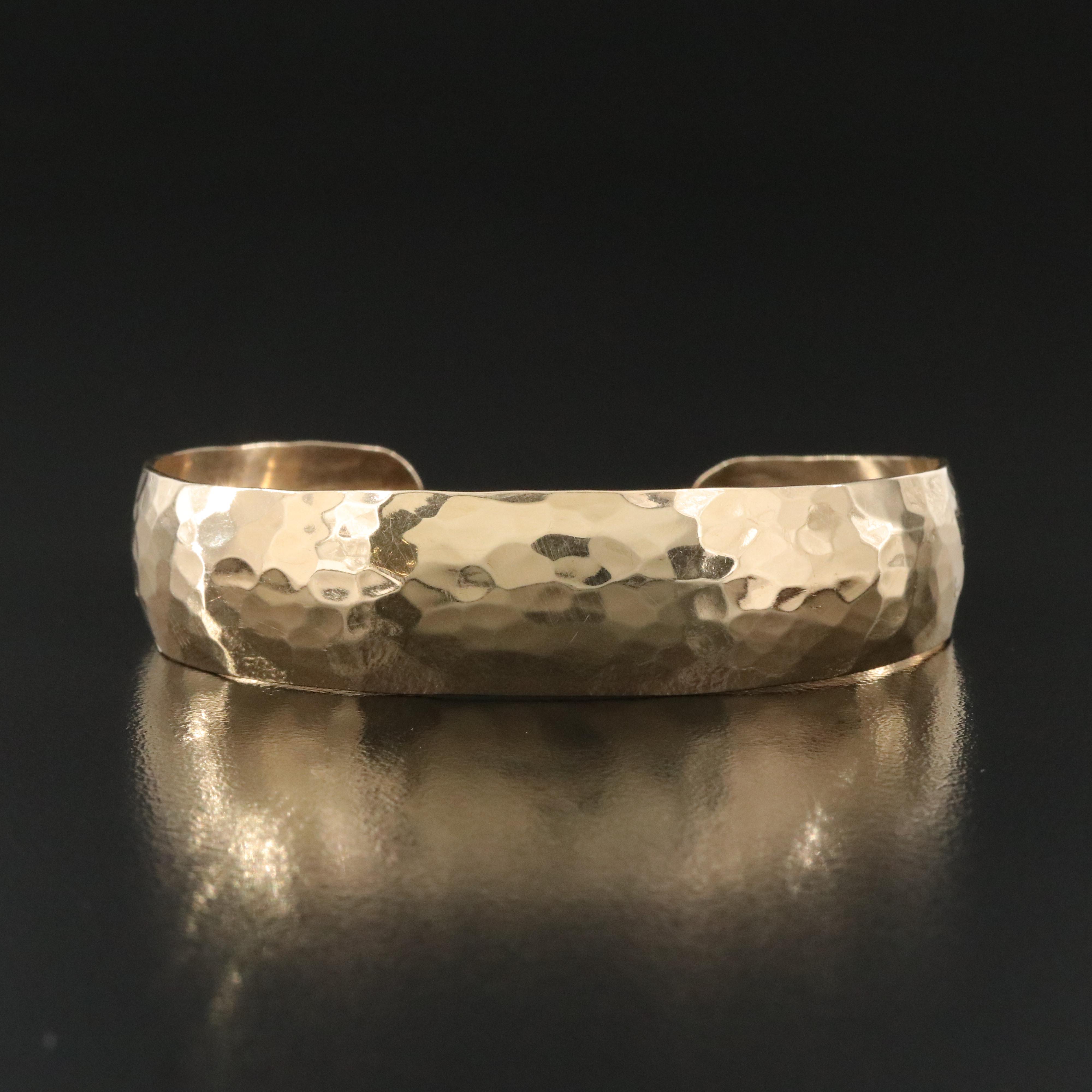 James Avery 14K Hammered Cuff Bracelet