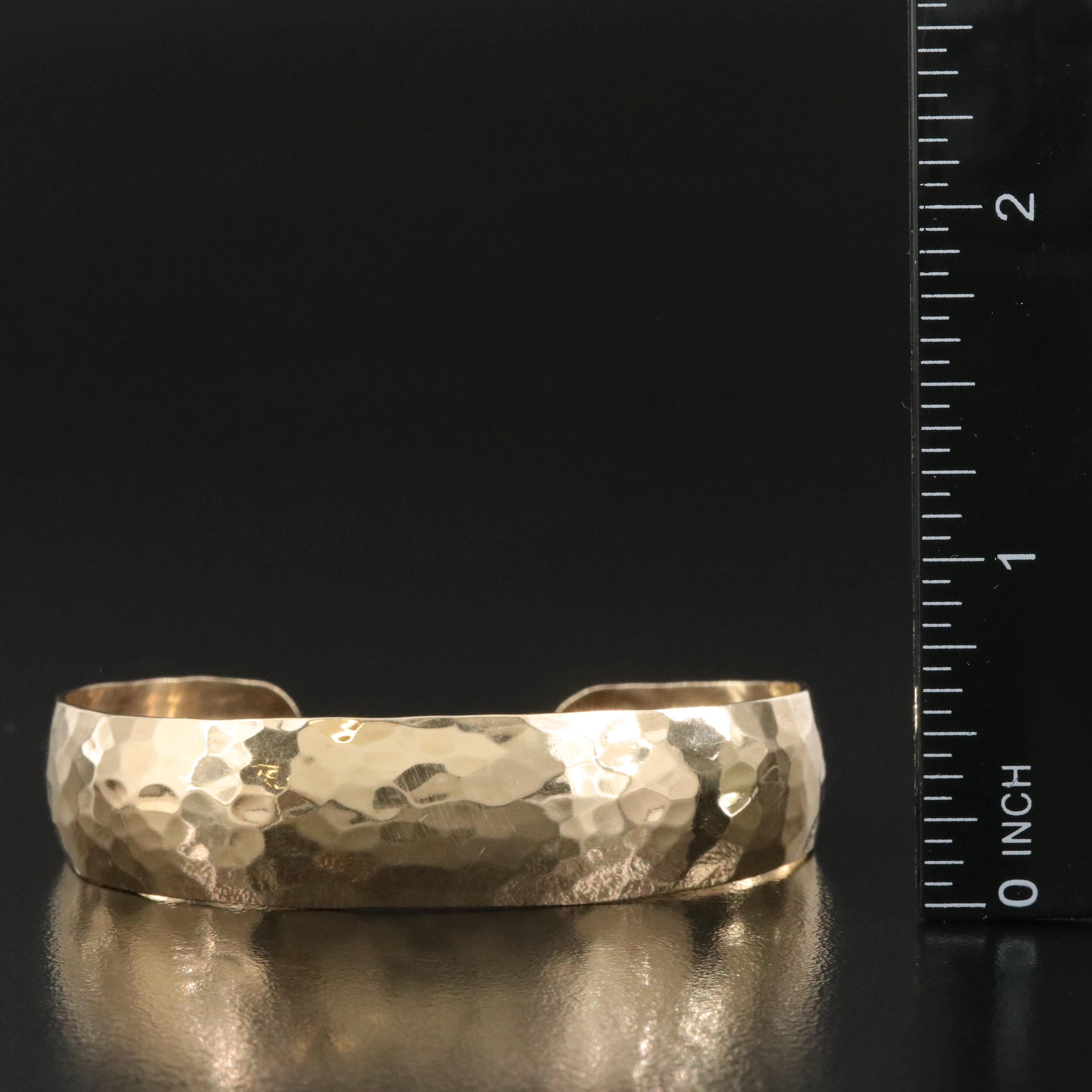 James Avery 14K Hammered Cuff Bracelet