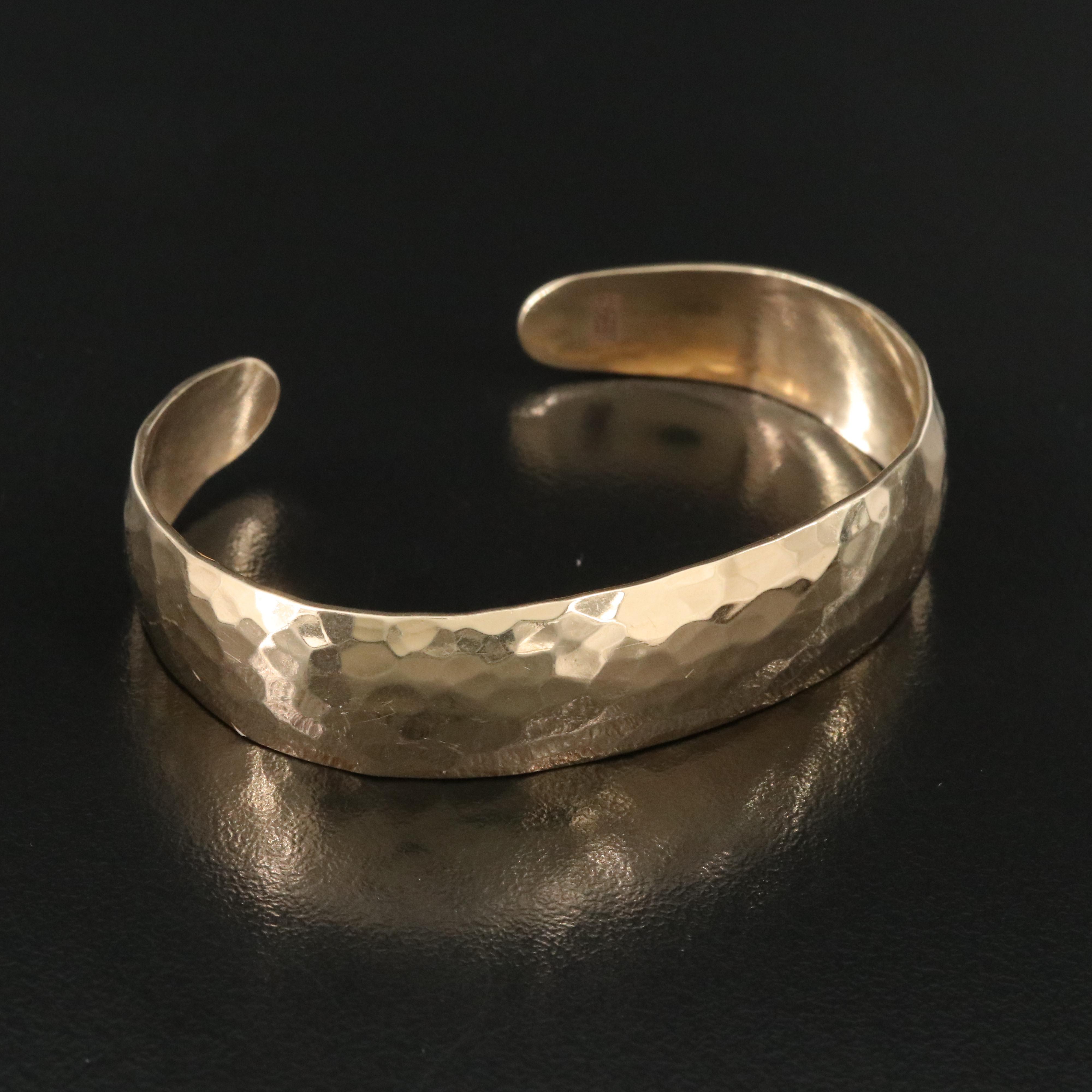 James Avery 14K Hammered Cuff Bracelet