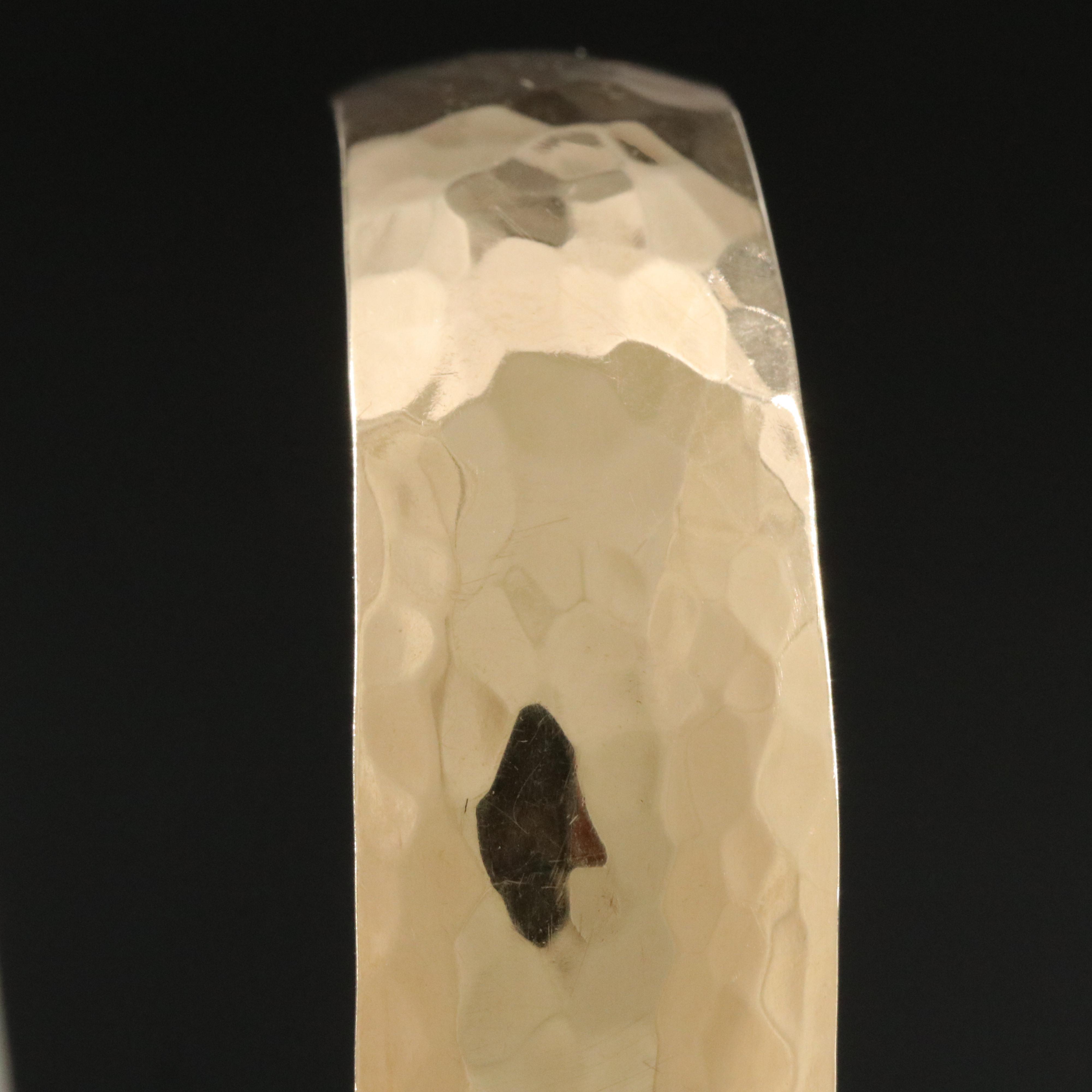 James Avery 14K Hammered Cuff Bracelet