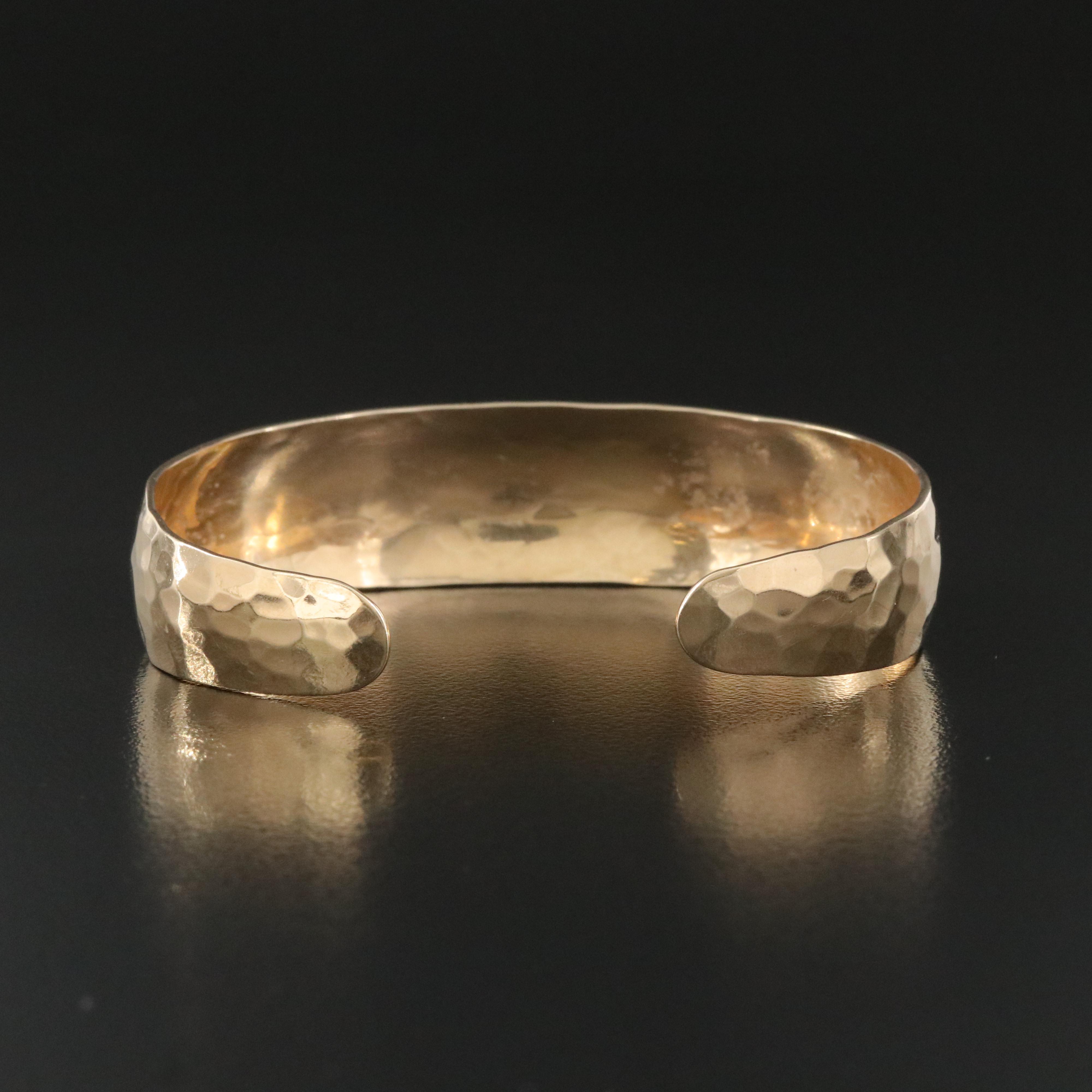 James Avery 14K Hammered Cuff Bracelet