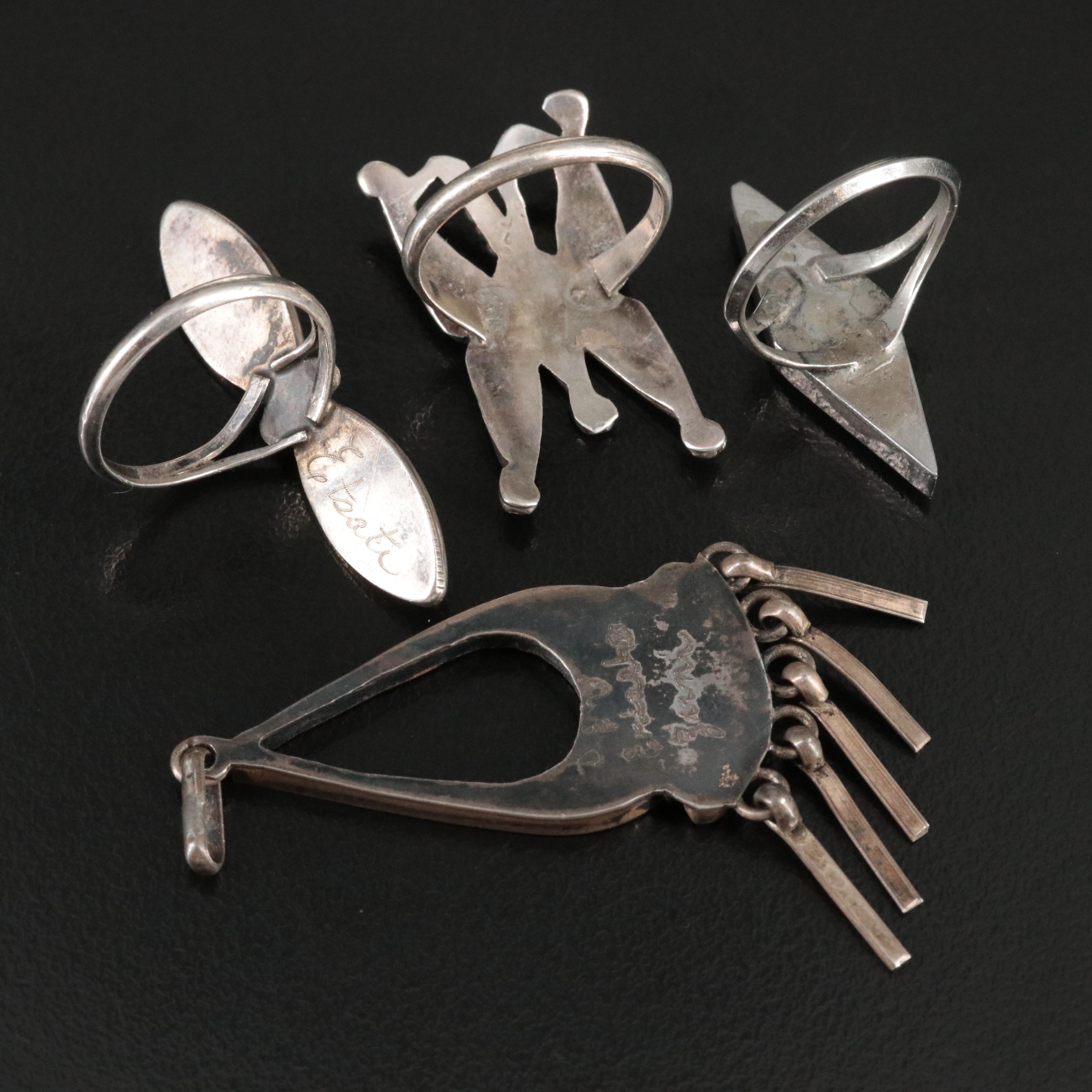 Donald & Viola Eriacho Zuni Pendant Featured in Southwestern Inlay Jewelry