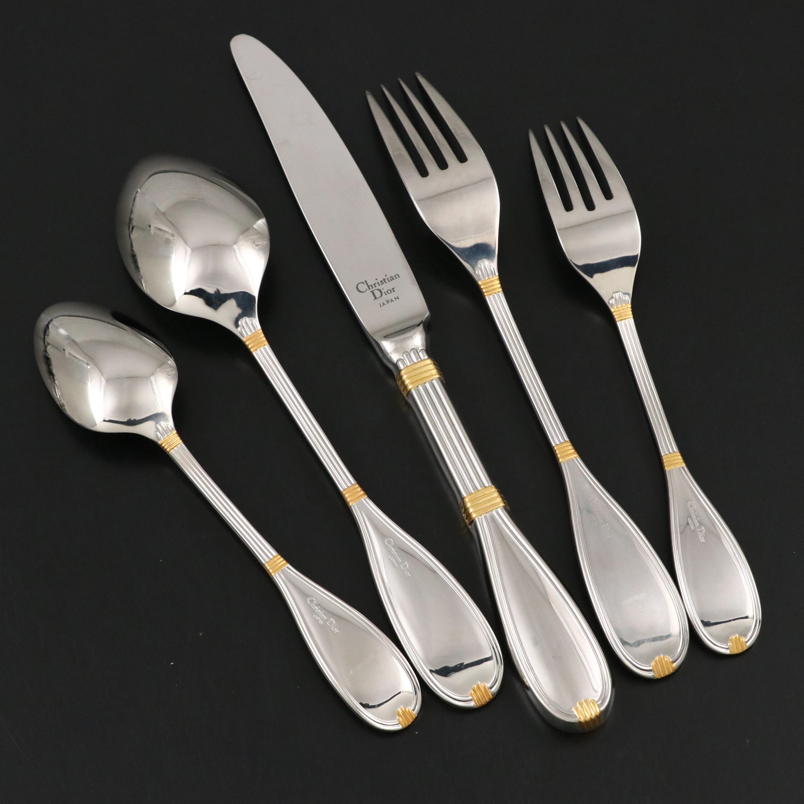 Christian Dior "Antoinette" Stainless Steel Flatware