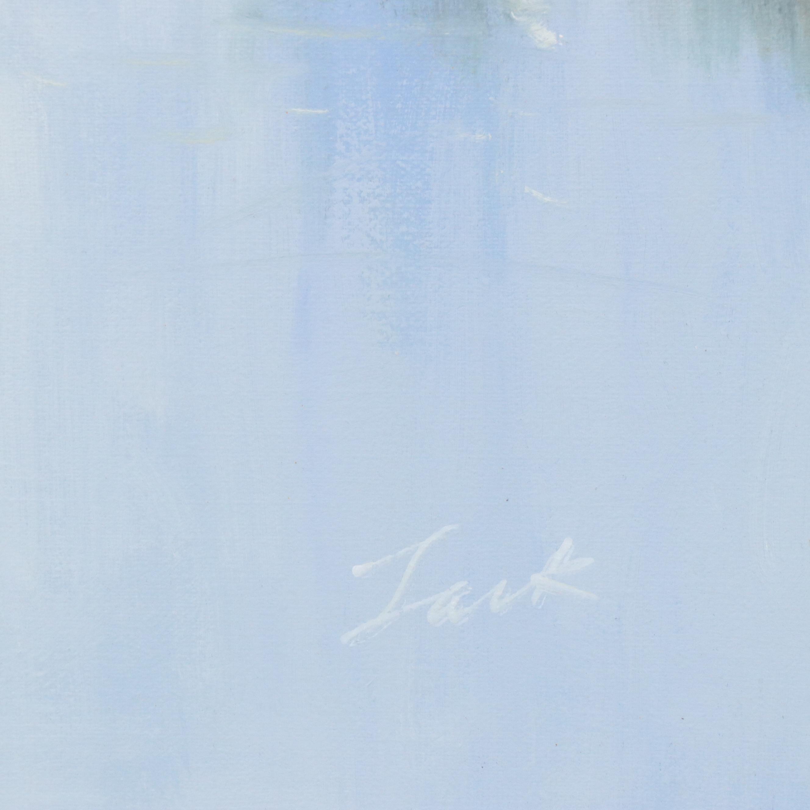 Landscape Oil Painting of a Rural Marshland, 21st Century